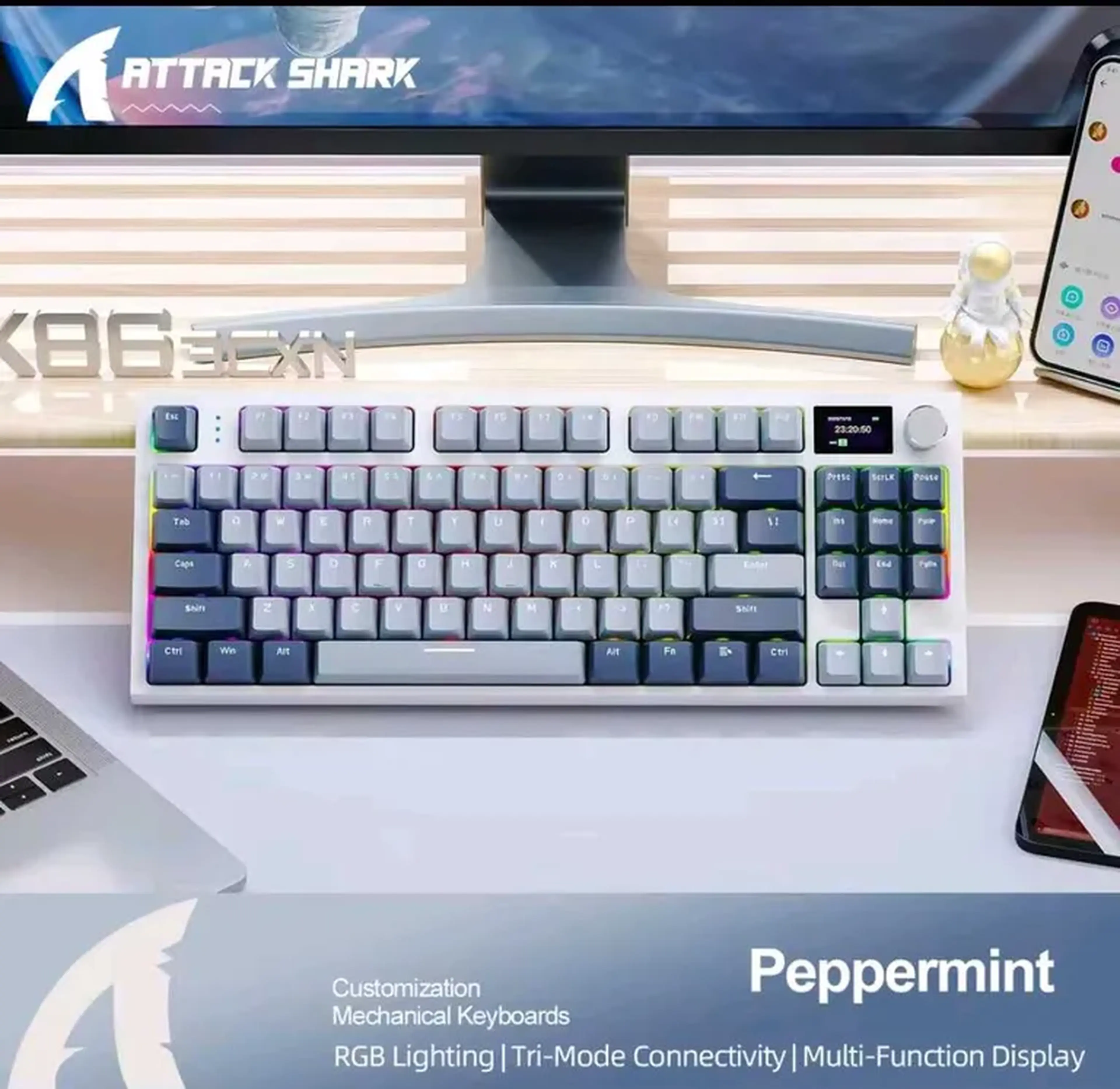 Teclado Mecânico Attack Shark K86 imagem