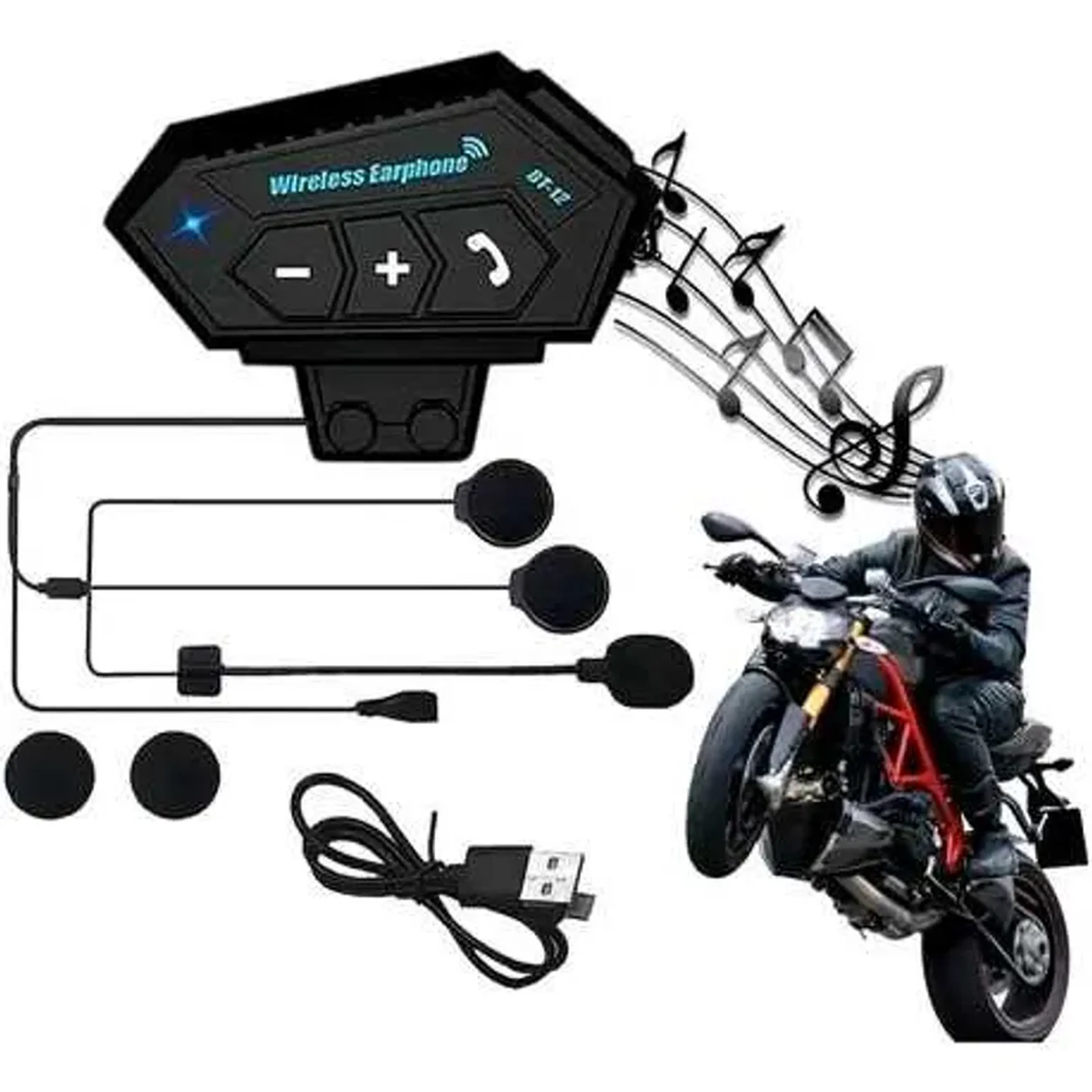 FONE SEM FIO PRA MOTOCICLISTA imagem