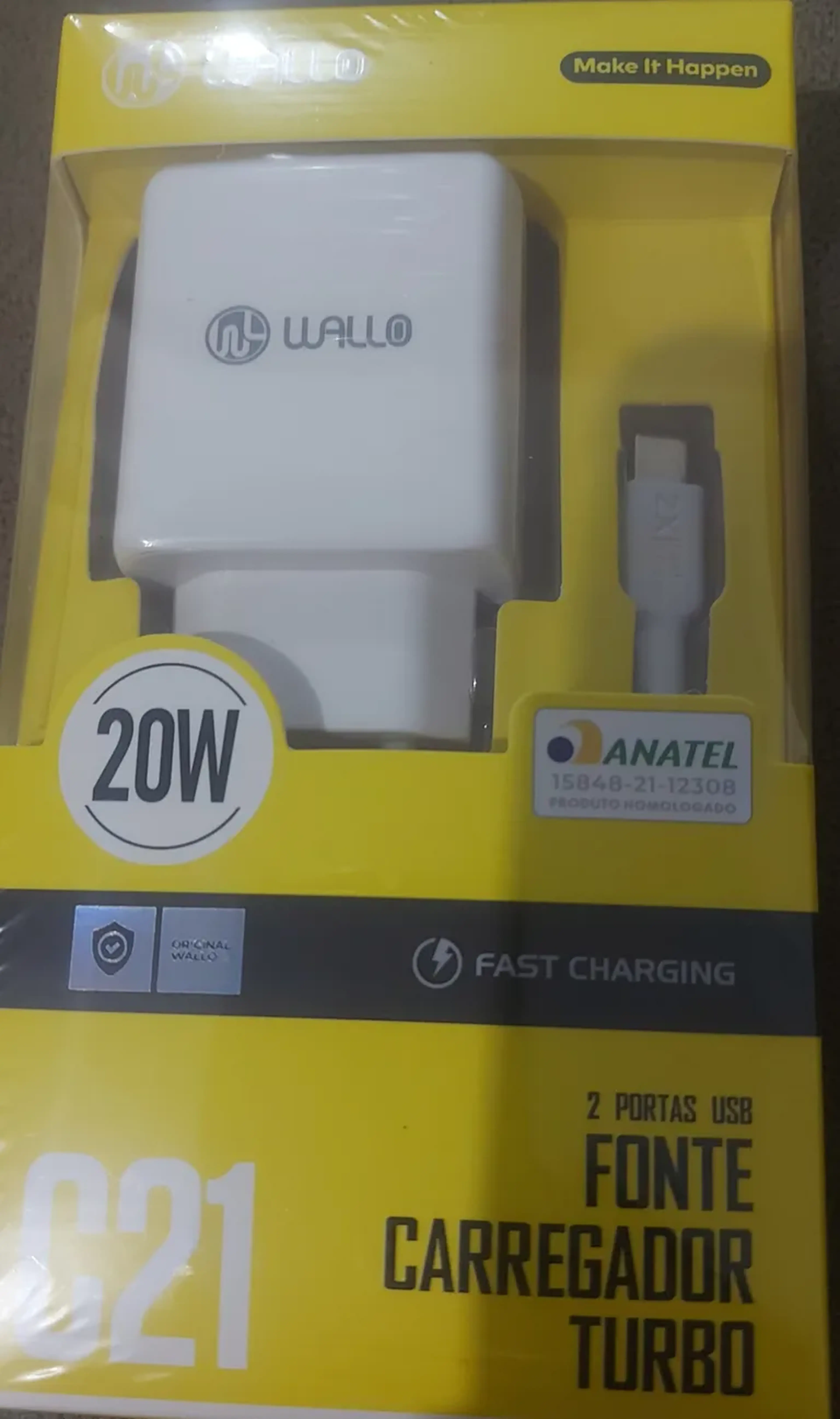 CARREGADOR WALLO TYPE-C 20W C21 imagem