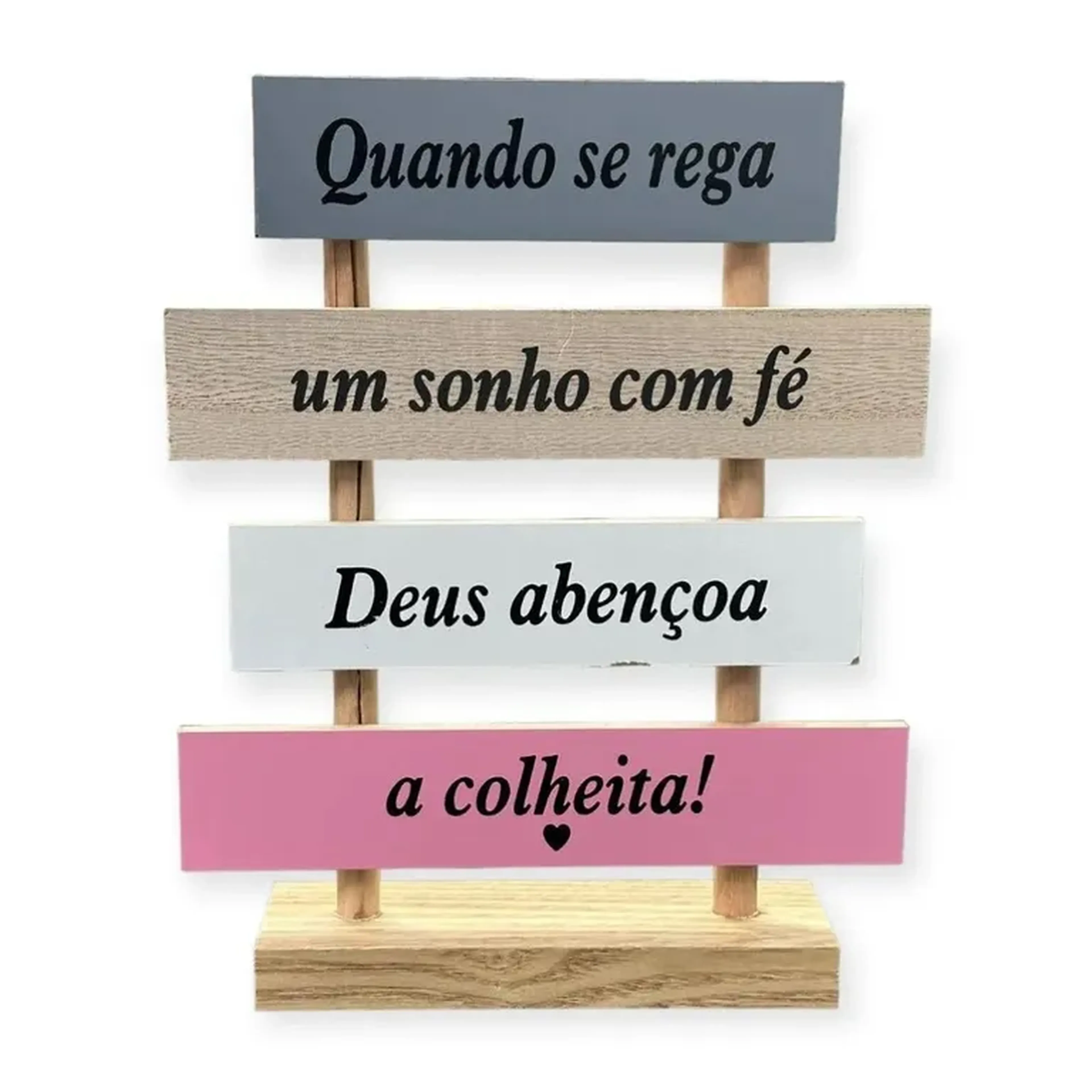 Placa Decorativa de Madeira 25cm imagem