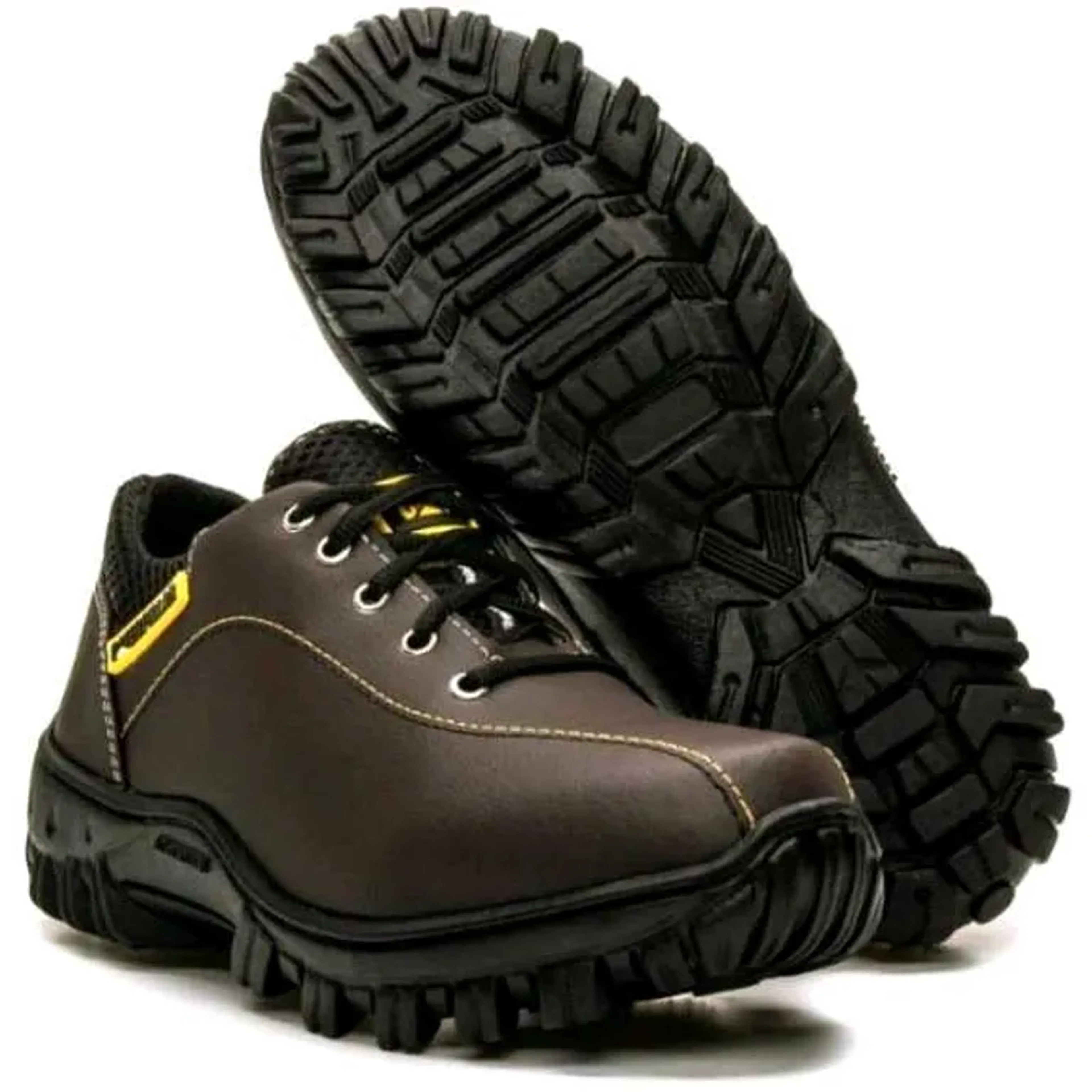 Tênis Boot Couro fk marrom costurado imagem