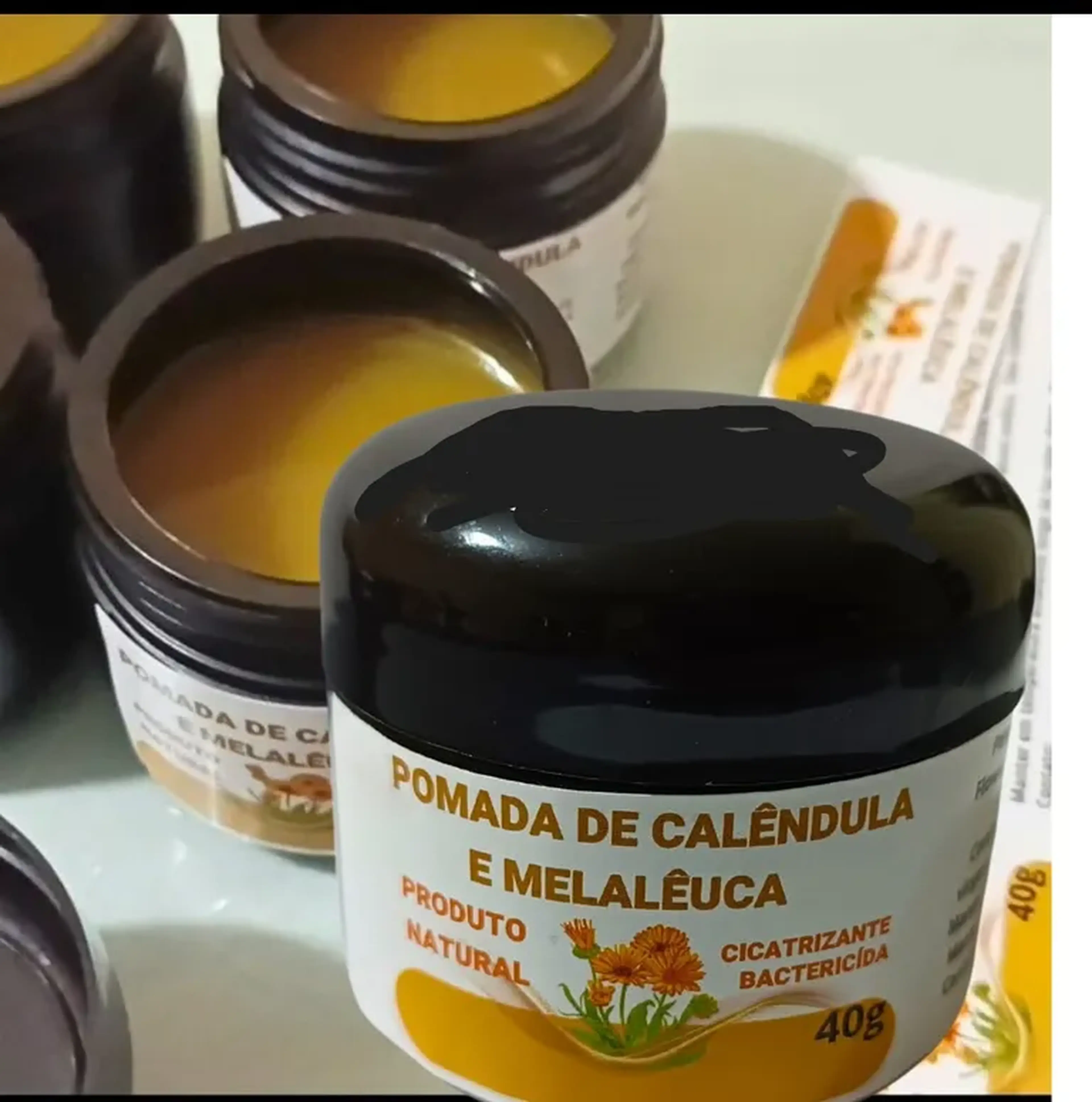 Pomada natural de calêndula, Alfazema e Melalêuca imagem