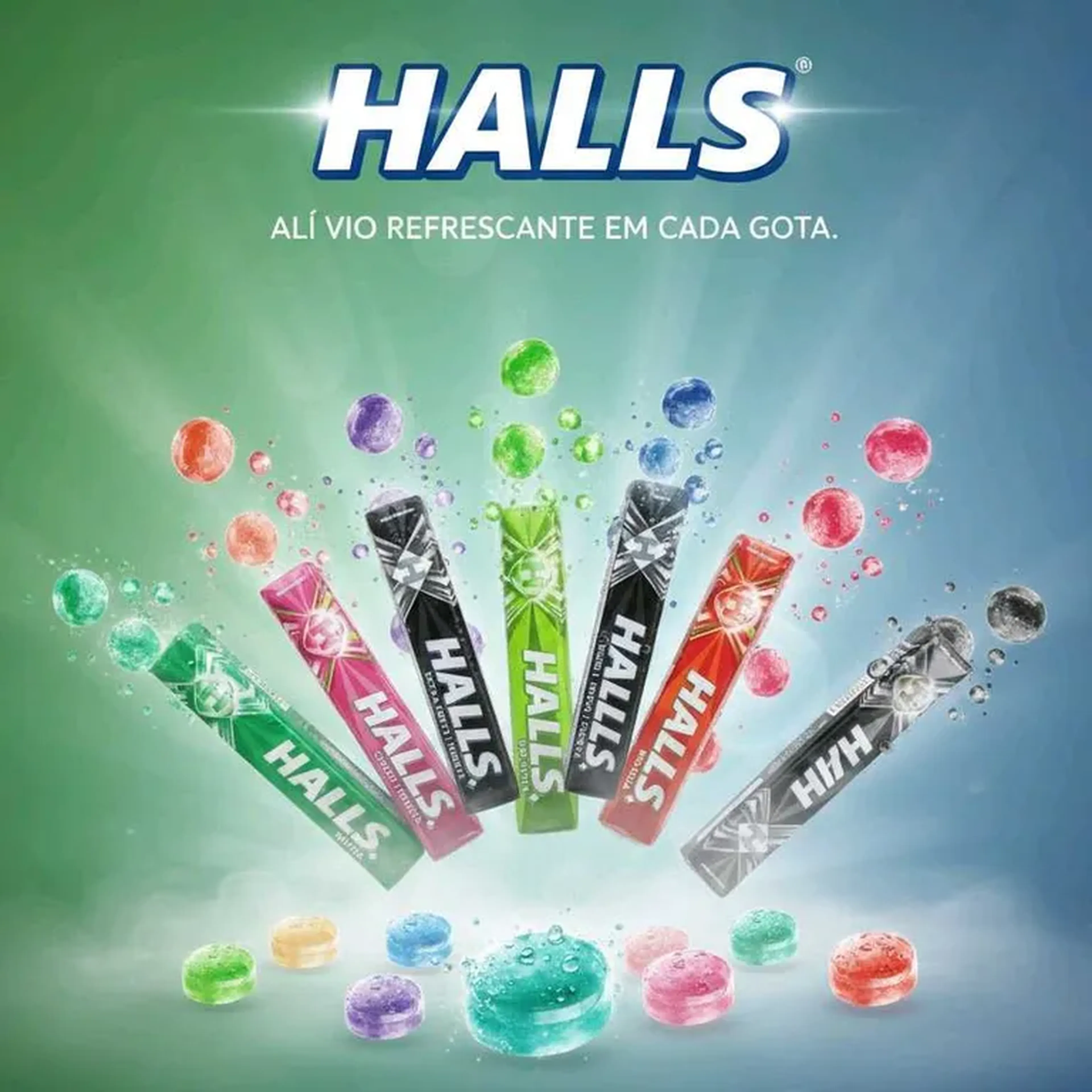 10 drops halls sabores sortidos ( saí a 1,55 cada ) imagem