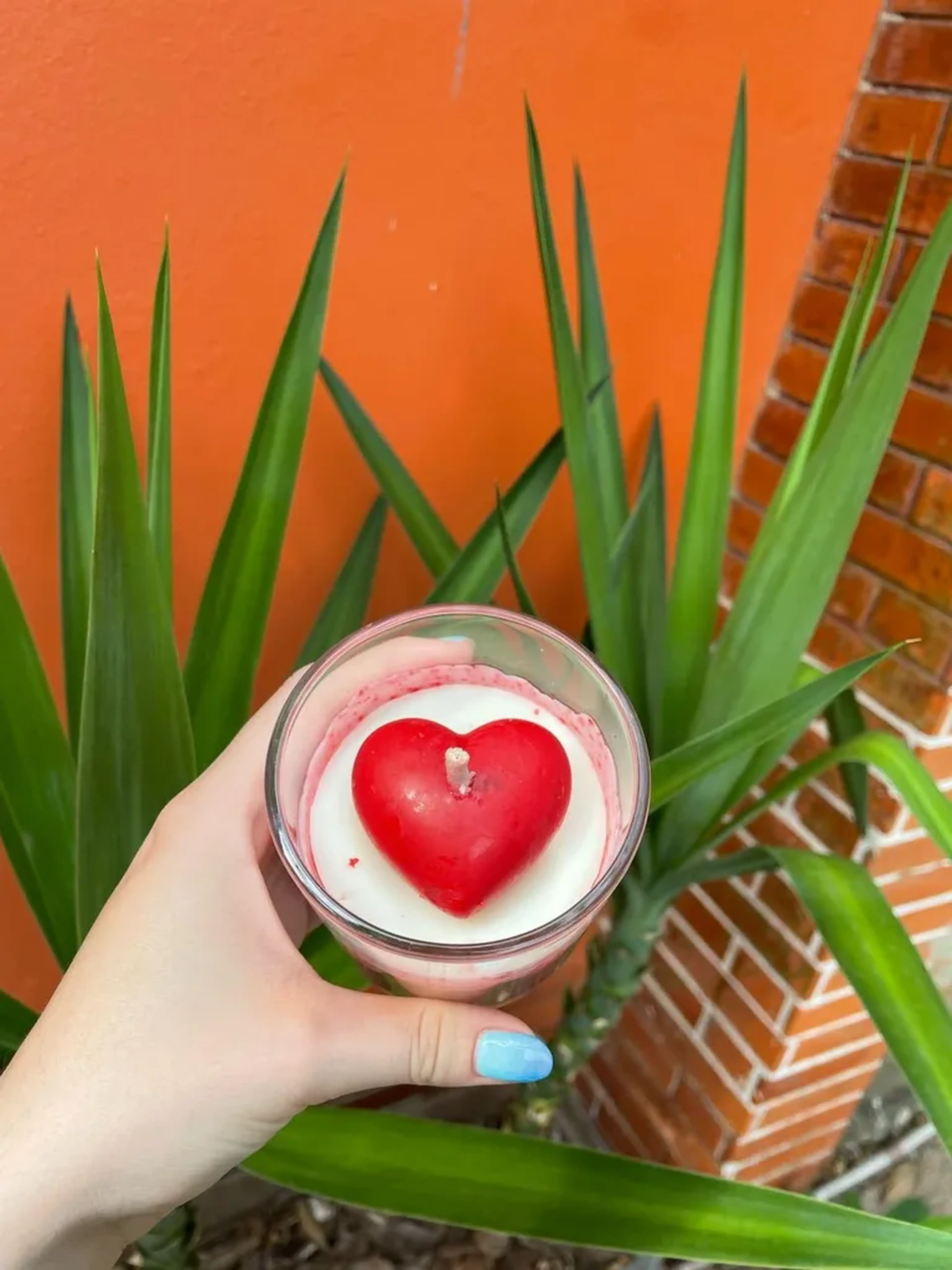 Vela aromática coração grande imagem