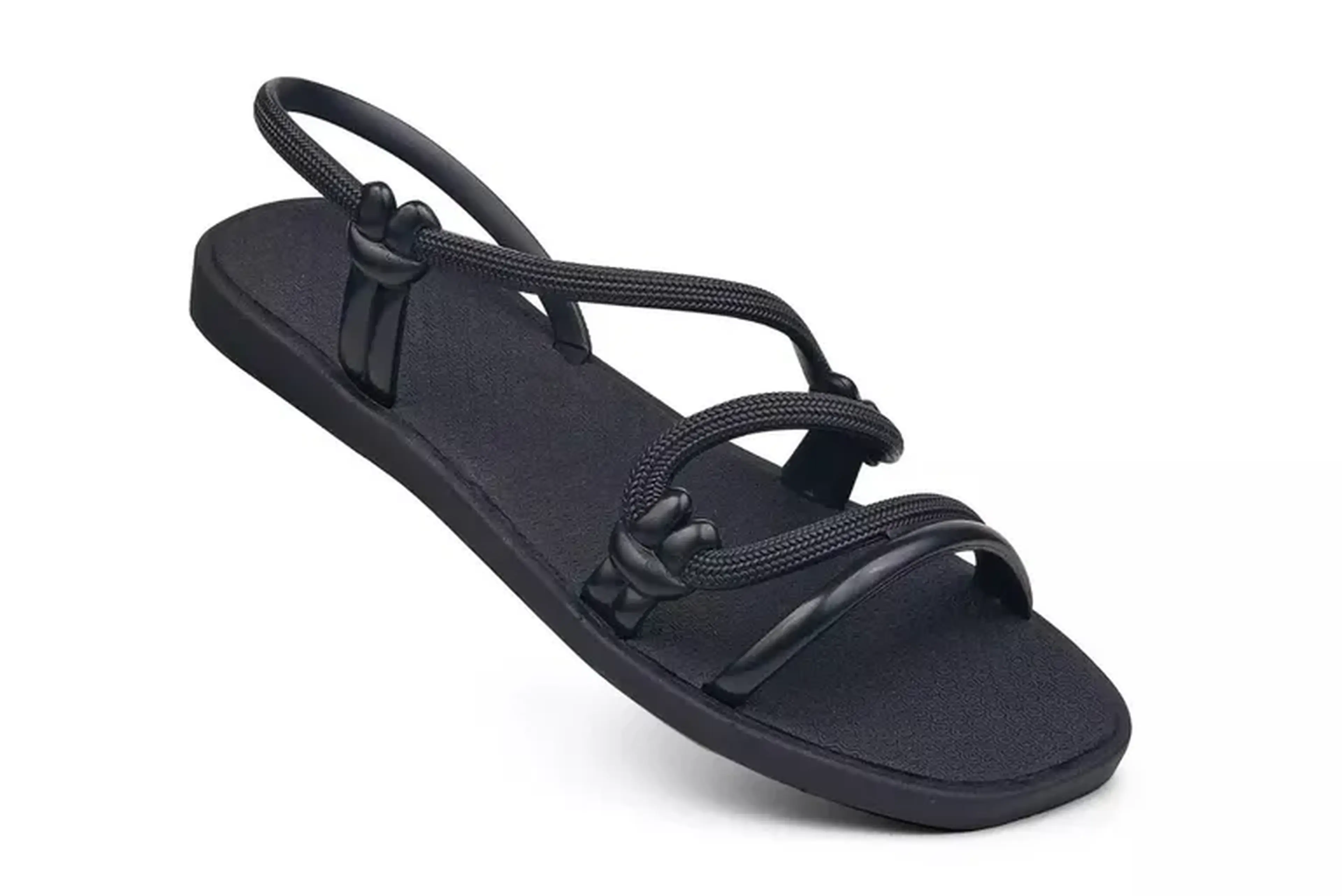 Sandália Rasteira Feminina Papete - P01 Preto imagem
