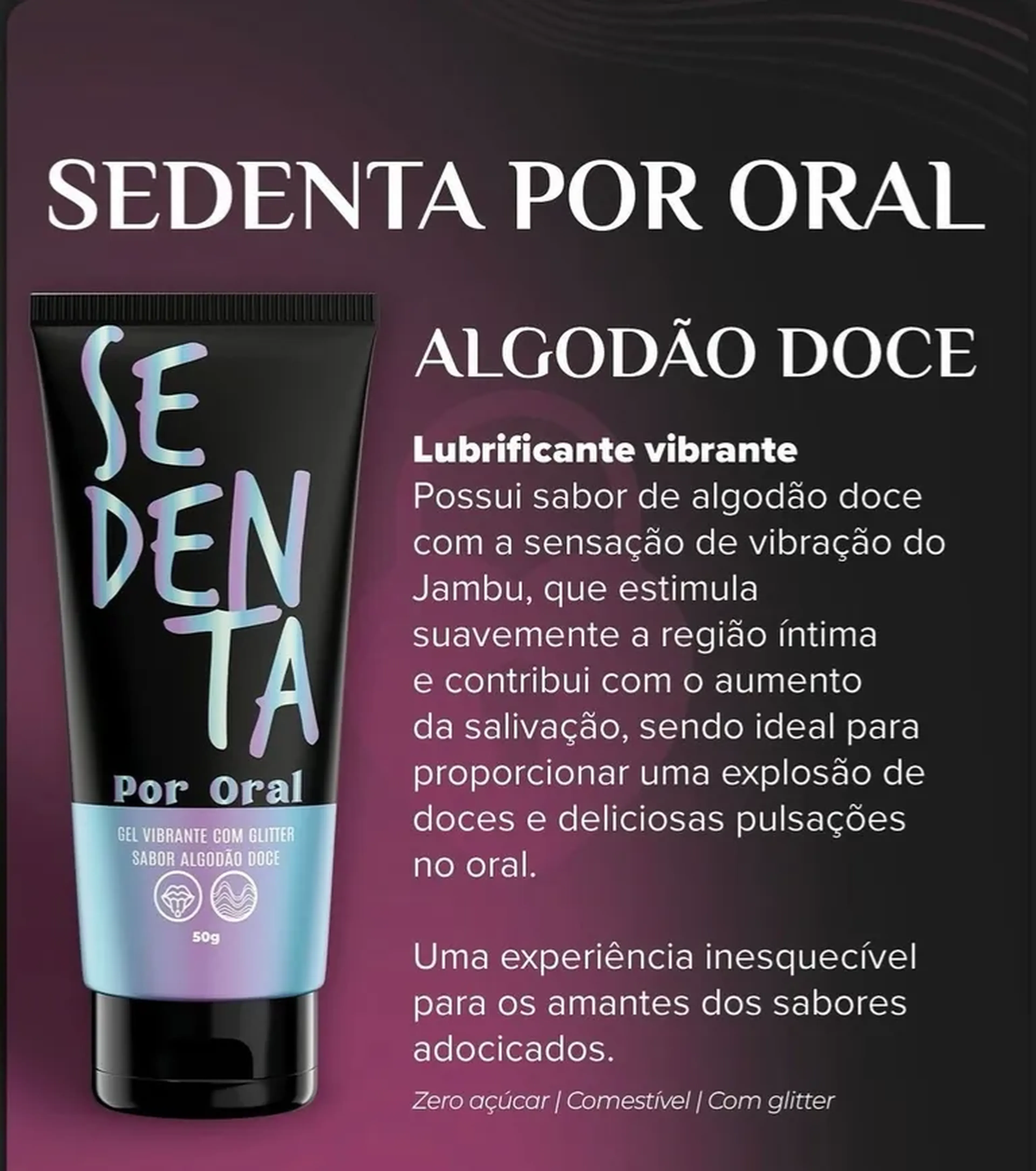 Sedenta por Oral Algodão Doce imagem