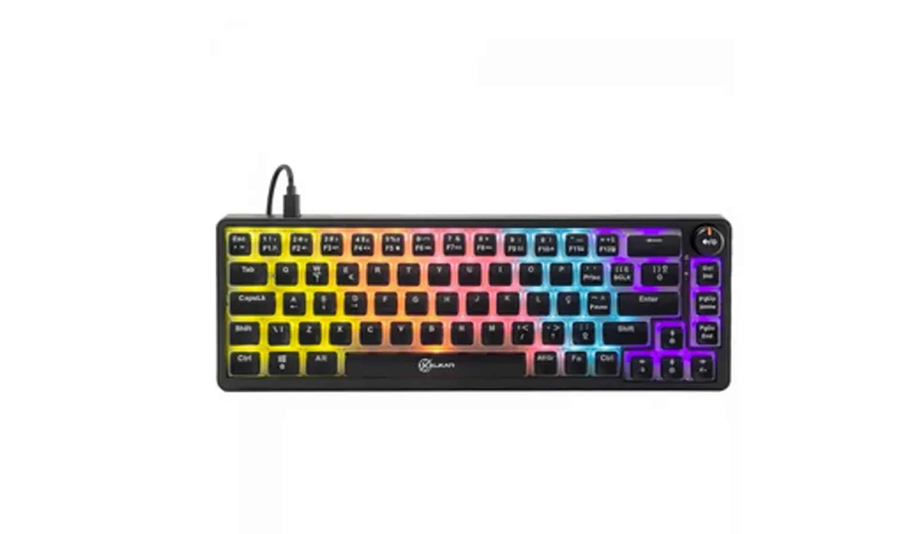 Teclado Mecânico Gamer Drakar 65% Rainbow Switch YH Brown ABNT2 imagem