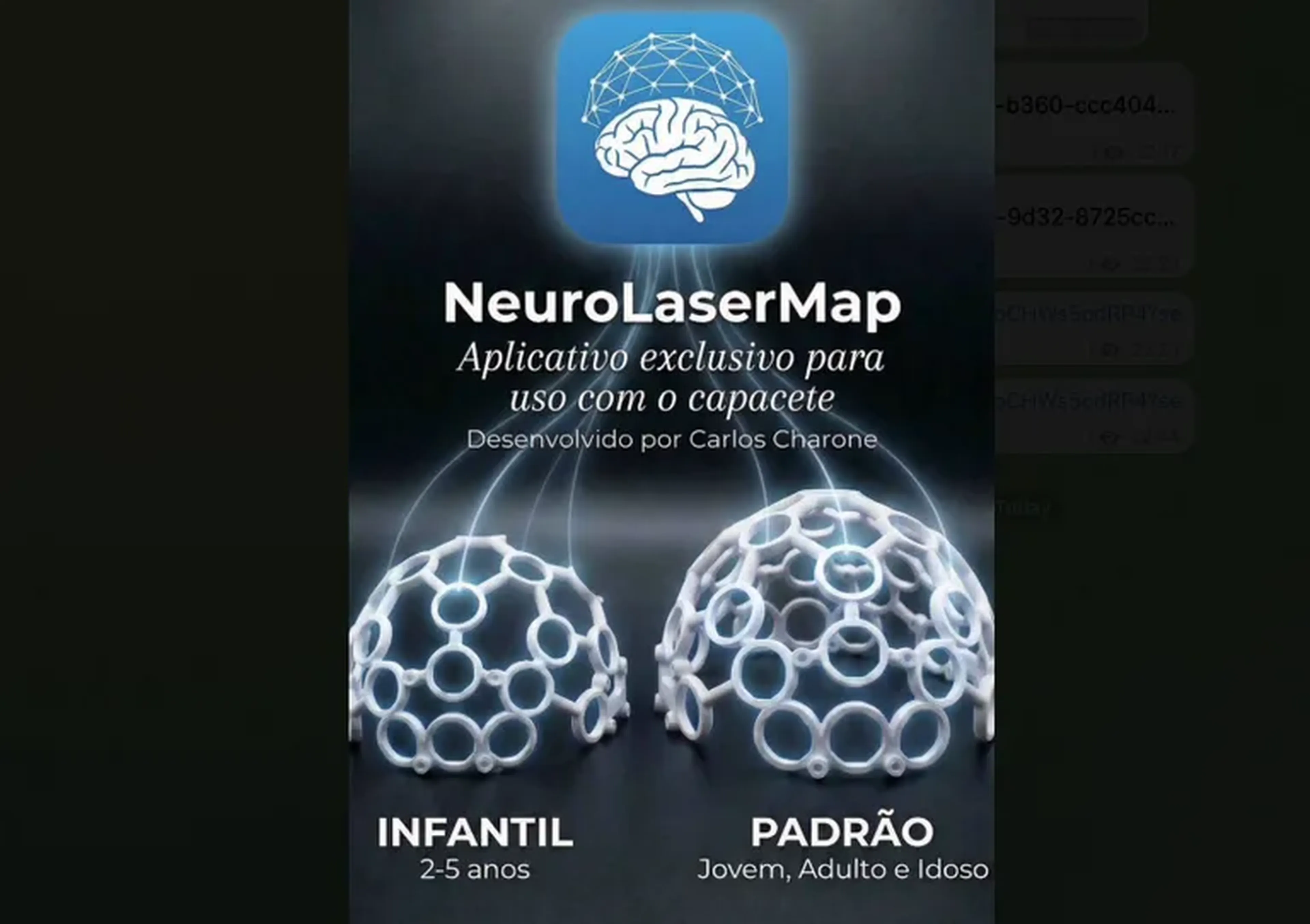 2 Capacete de Neurofotobiomodulação (Adulto + Infantil) BRANCO imagem
