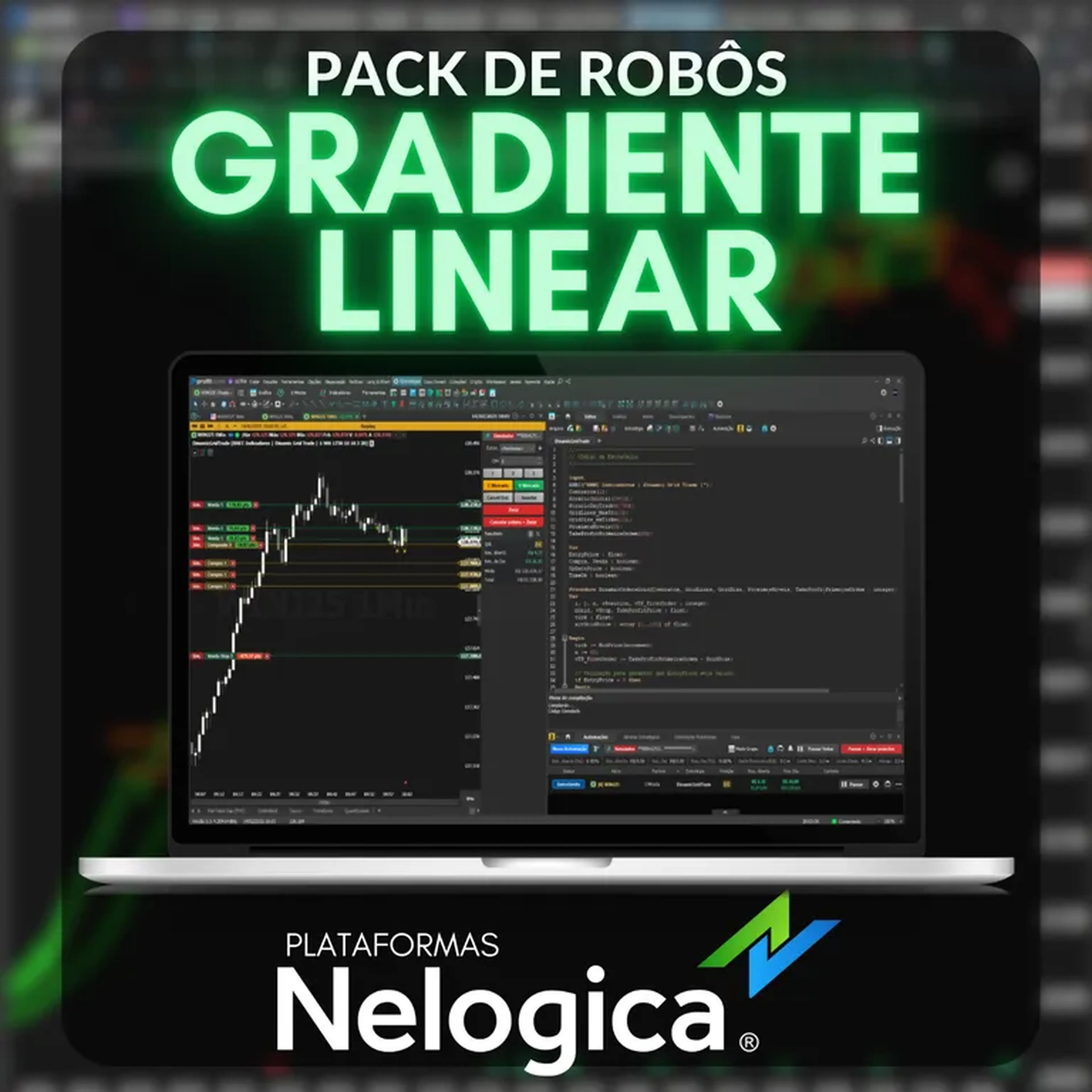 Pack de Robôs de Gradiente Linear - Nelogica imagem
