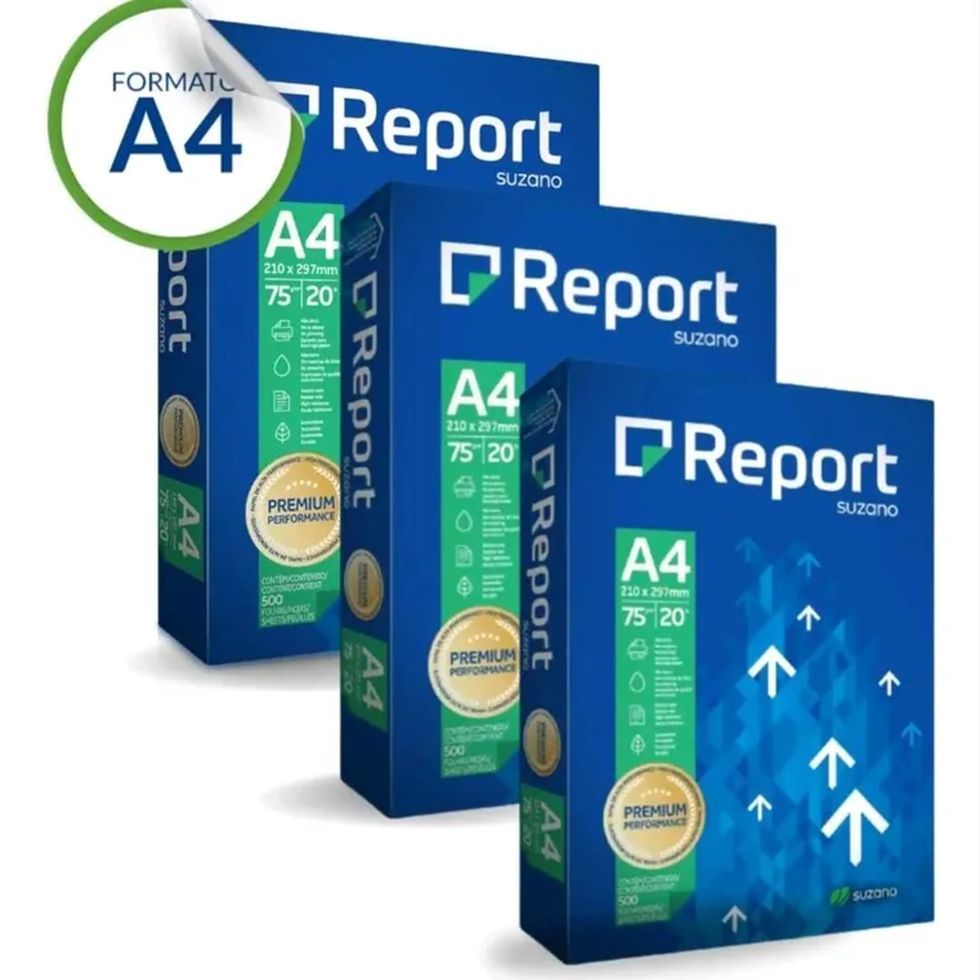 Papel A-4 75gr Report Resma c 500fls imagem