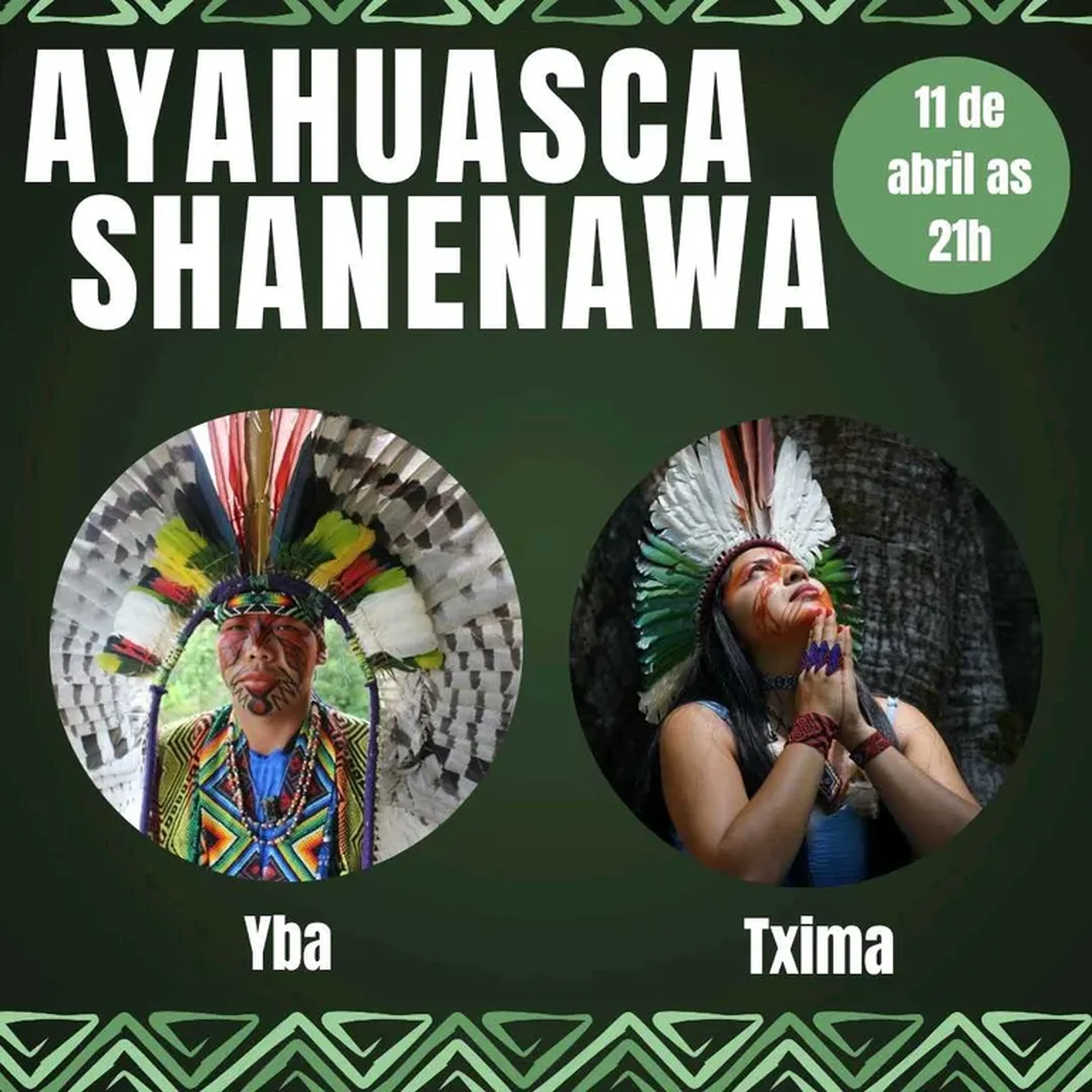 Cerimônia indigena com Ayahuasca - comitiva Shanenawa - 11 abril imagem