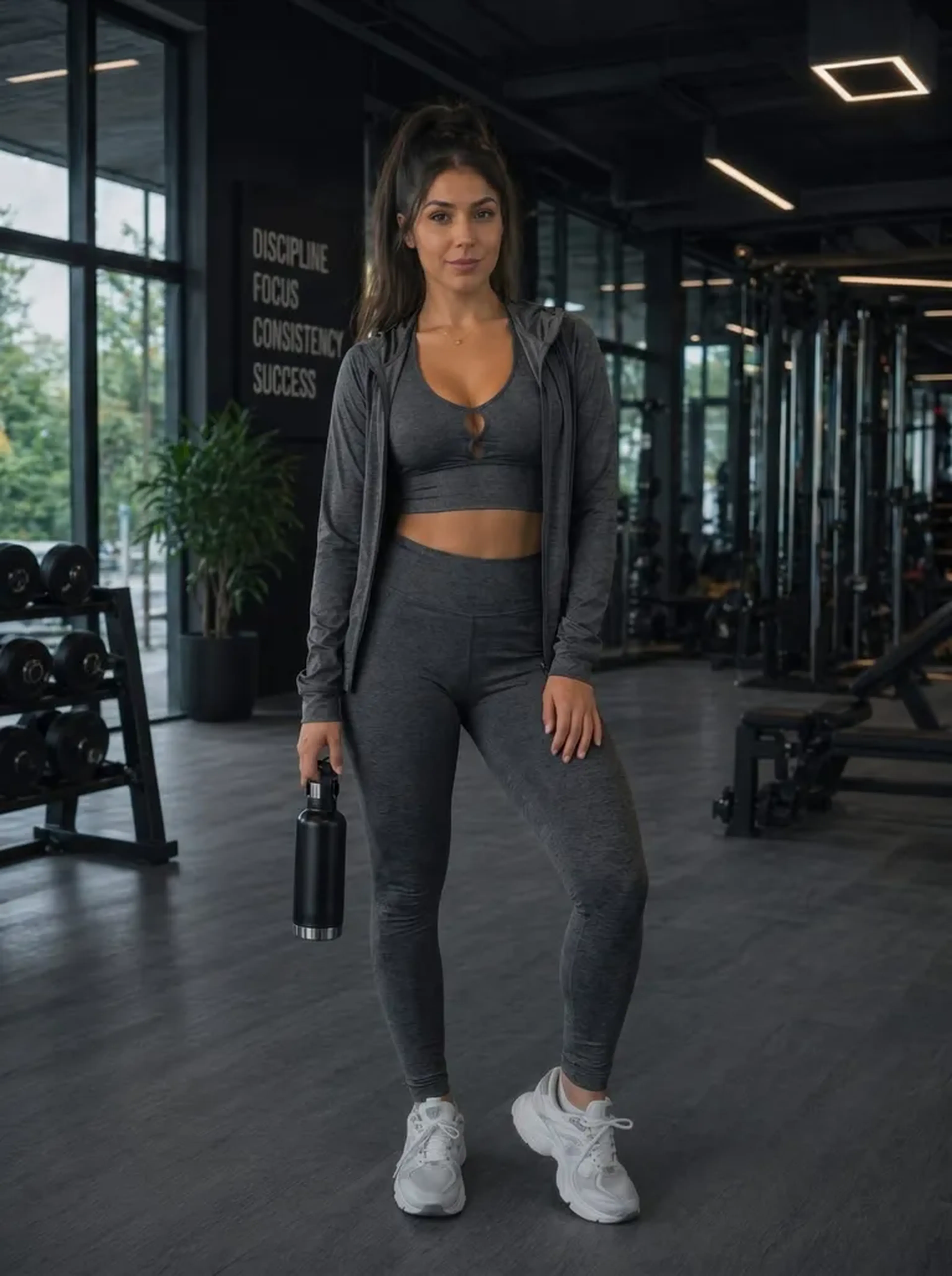 Trio Calça Top e Jaqueta Bomber imagem