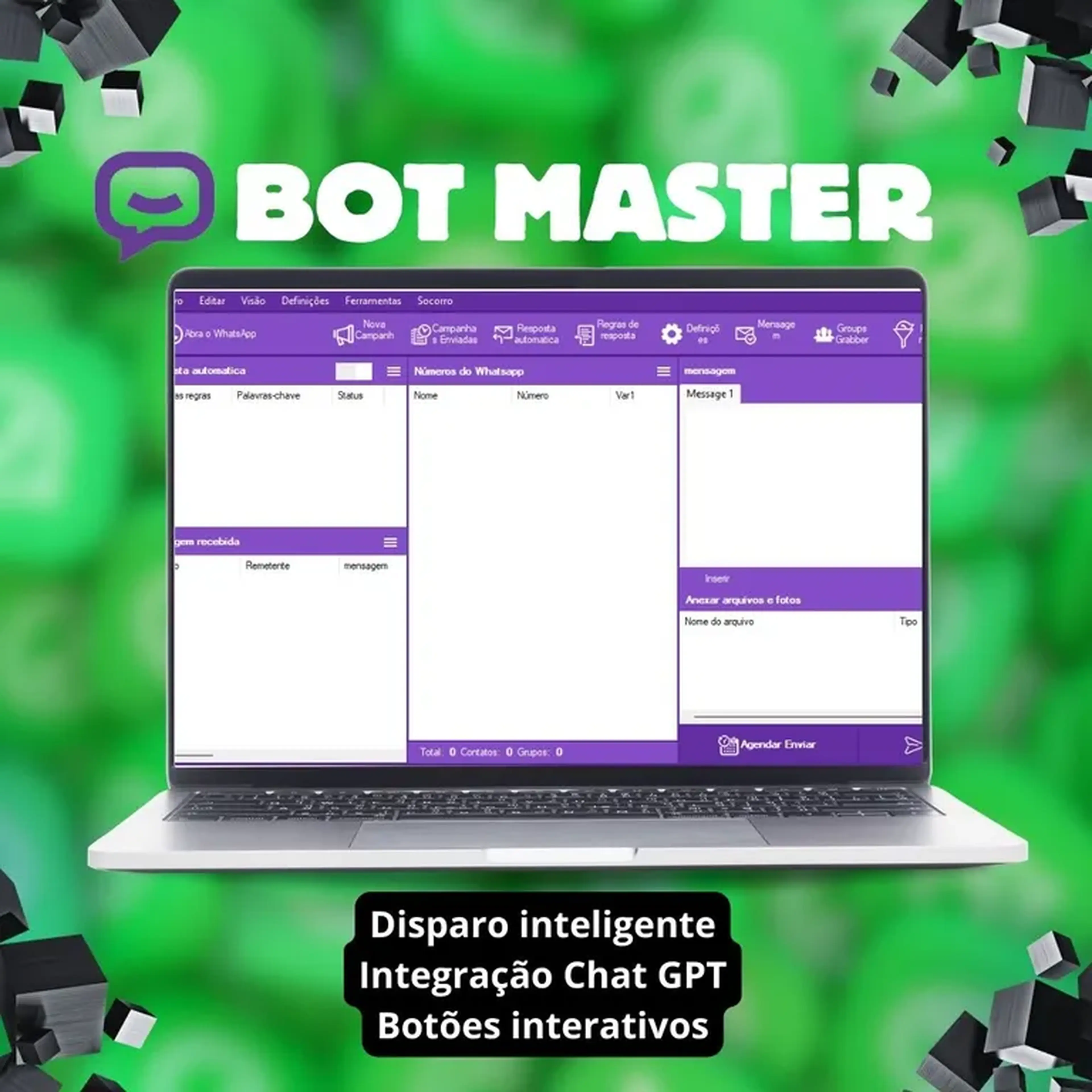 MASTER BOT + botoes interativos imagem