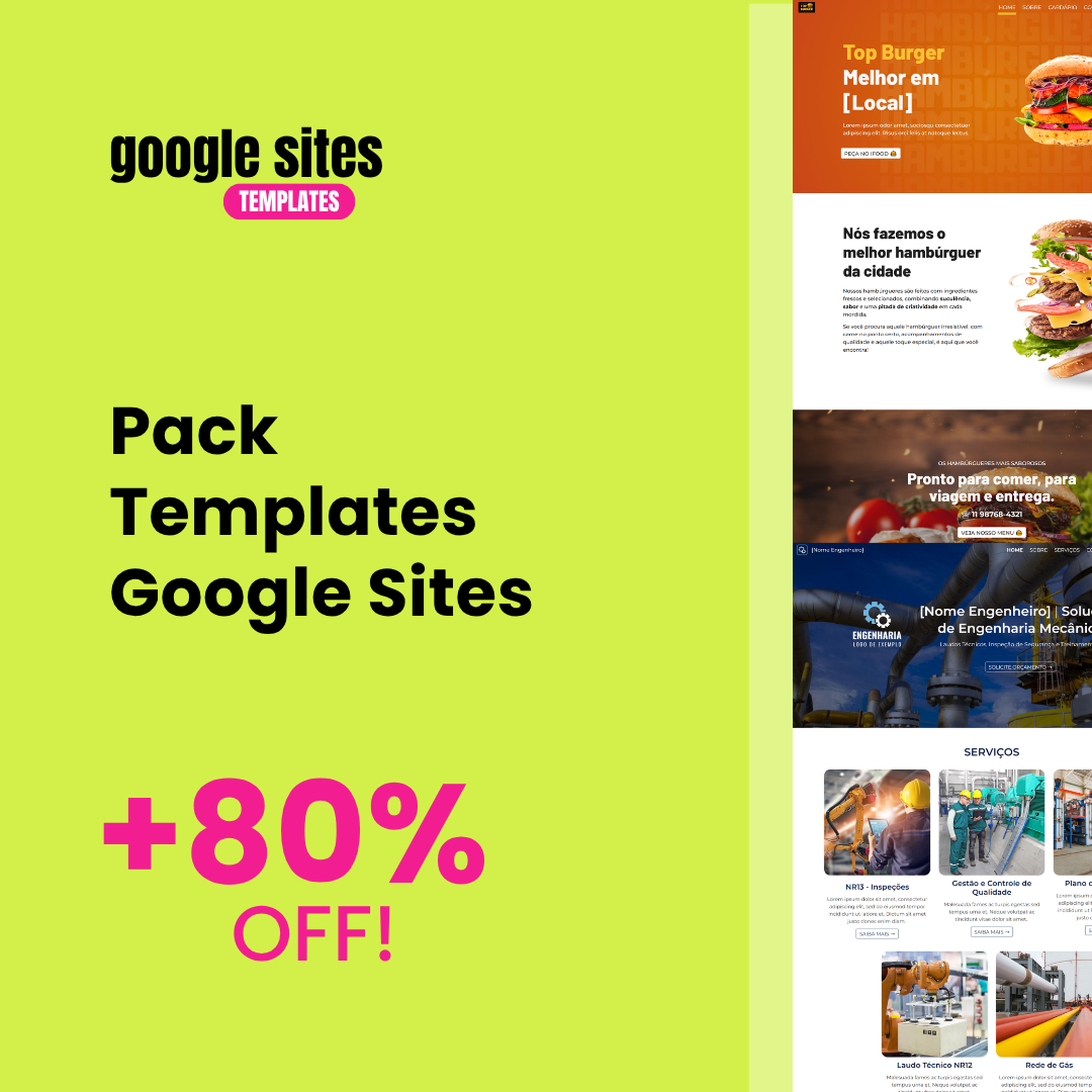 Pack Completo Templates Google Sites imagem