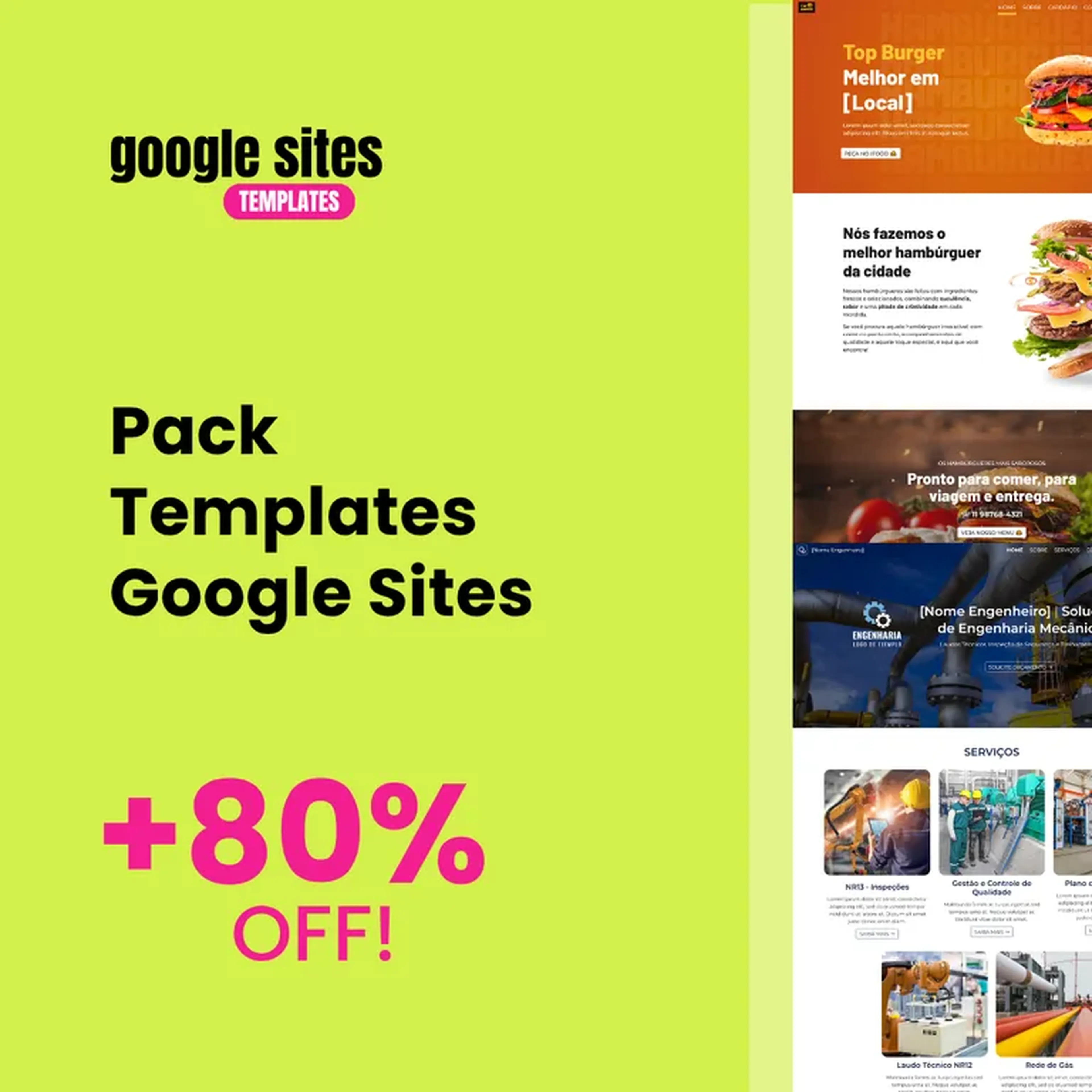 Pack Completo Templates Google Sites imagem
