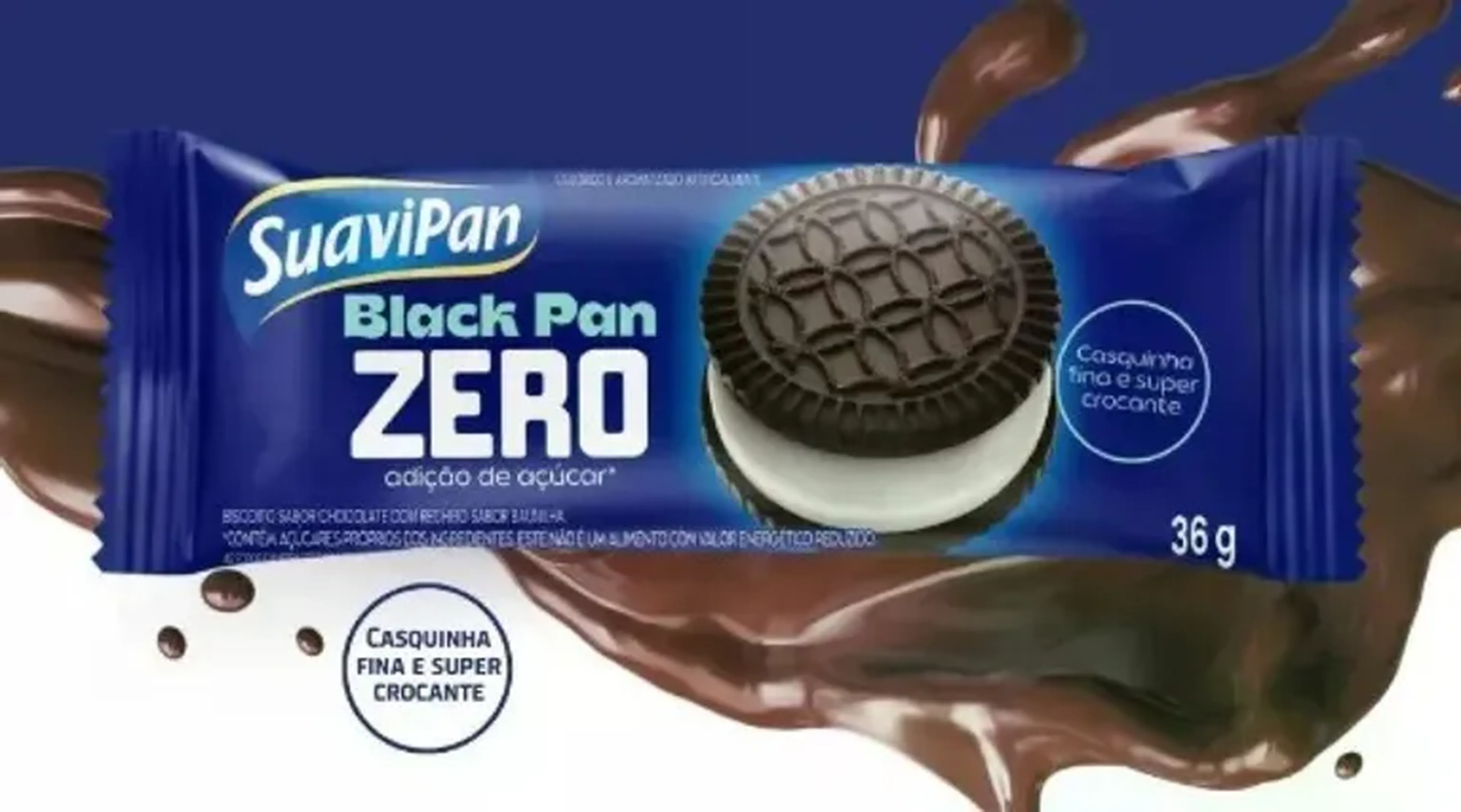 SuaviPan Biscoito Black Zero Açúcar imagem