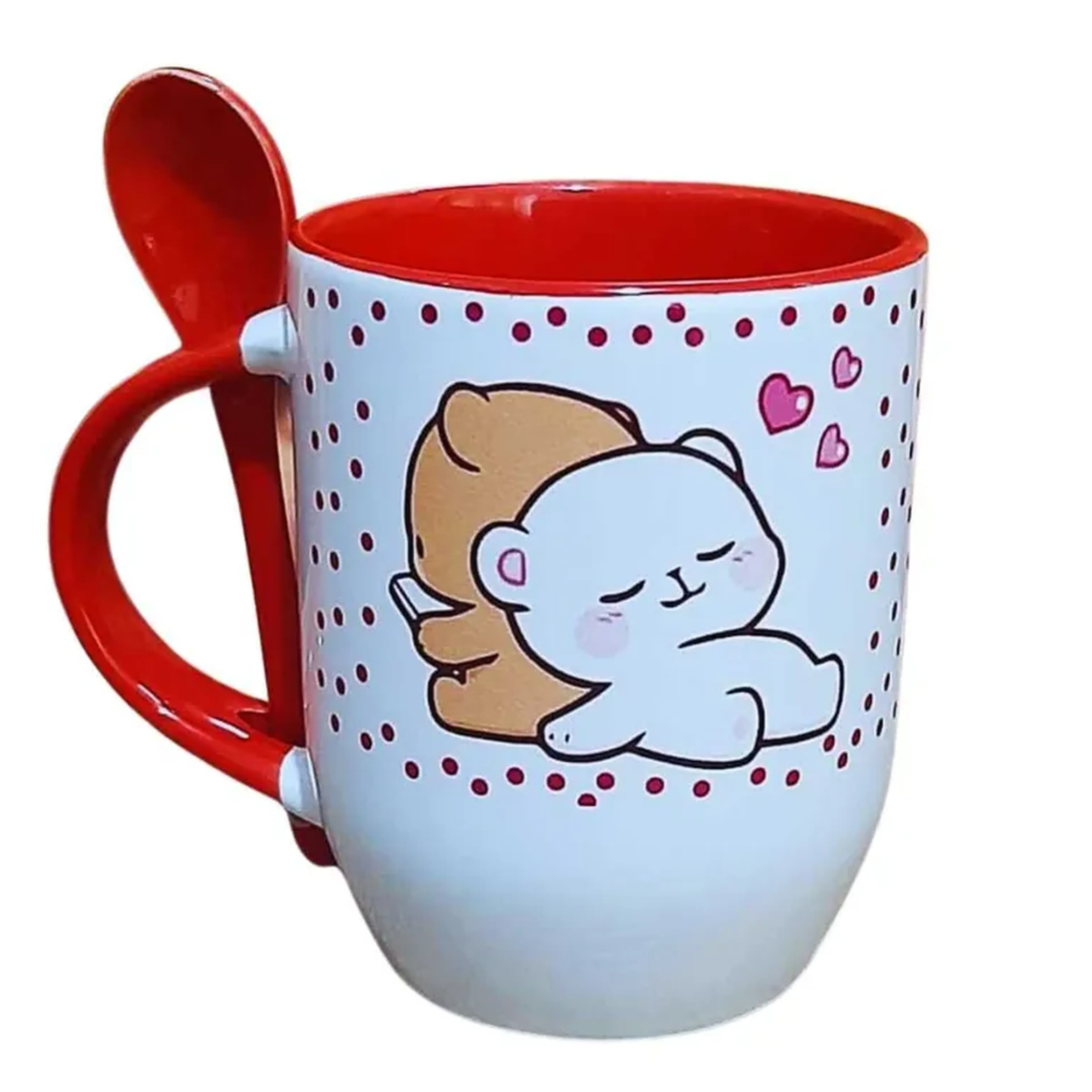 Caneca Personalizada com Colher Vermelha imagem
