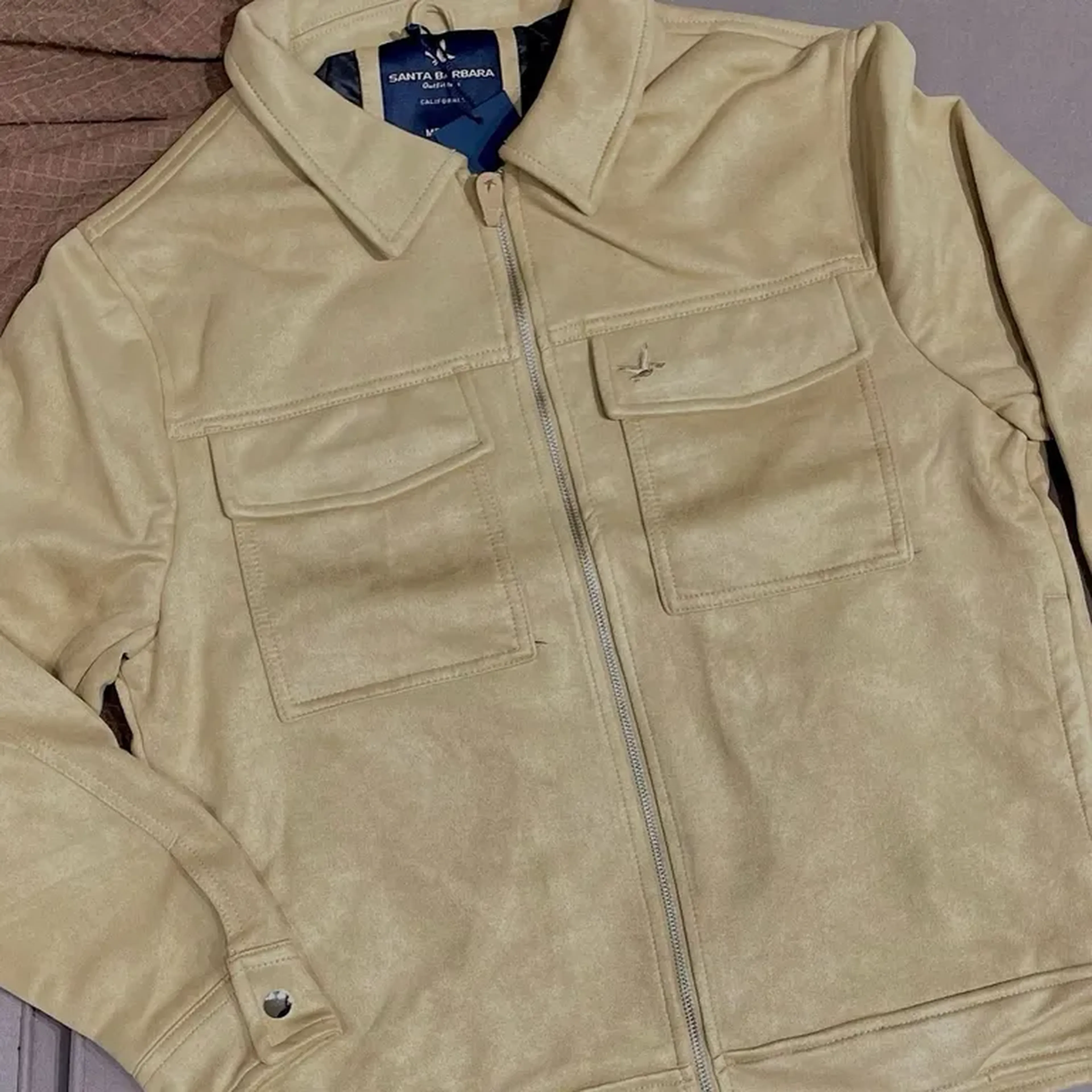 Jaqueta Suede com bolso masculina imagem