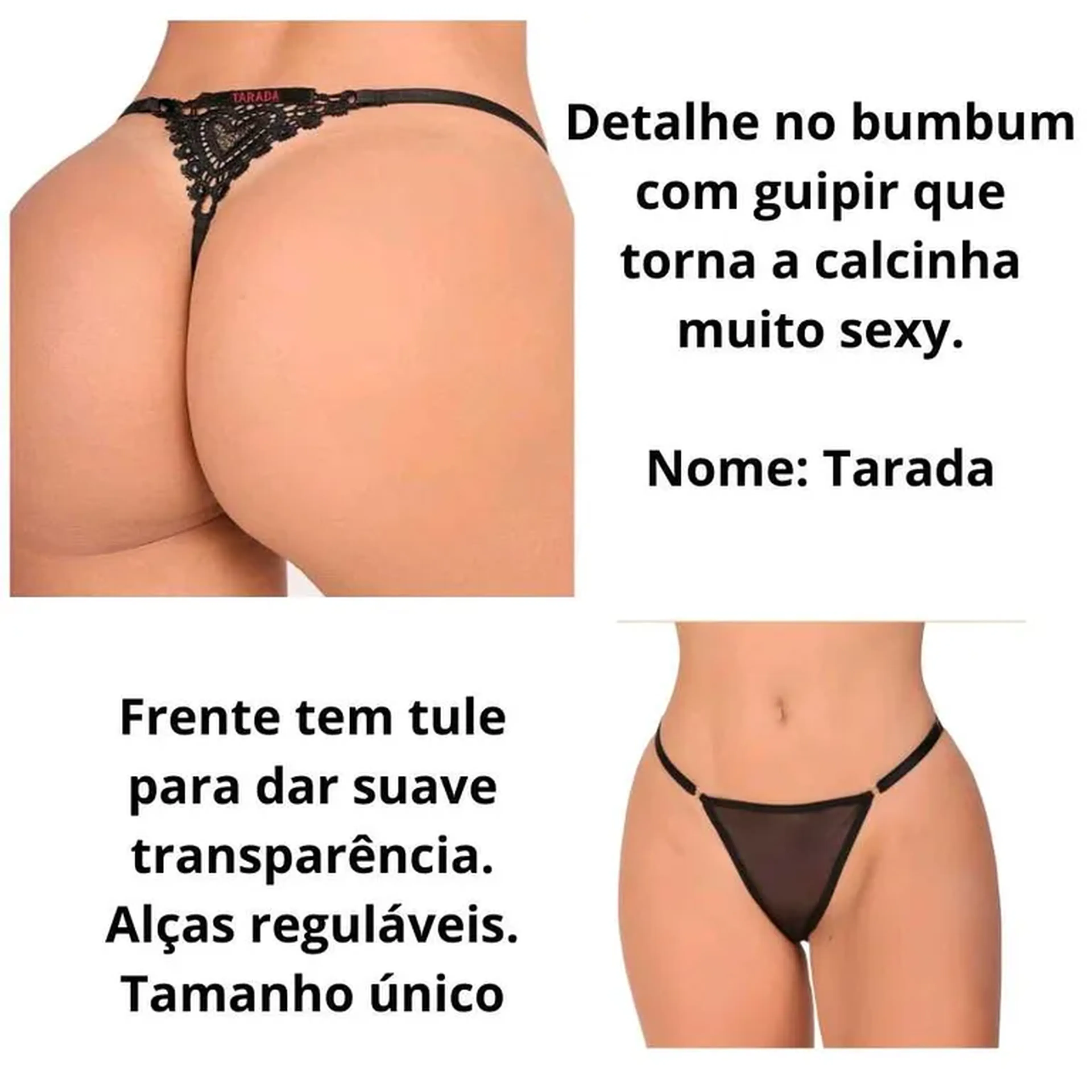 Calcinha com Guipir - TARADA imagem