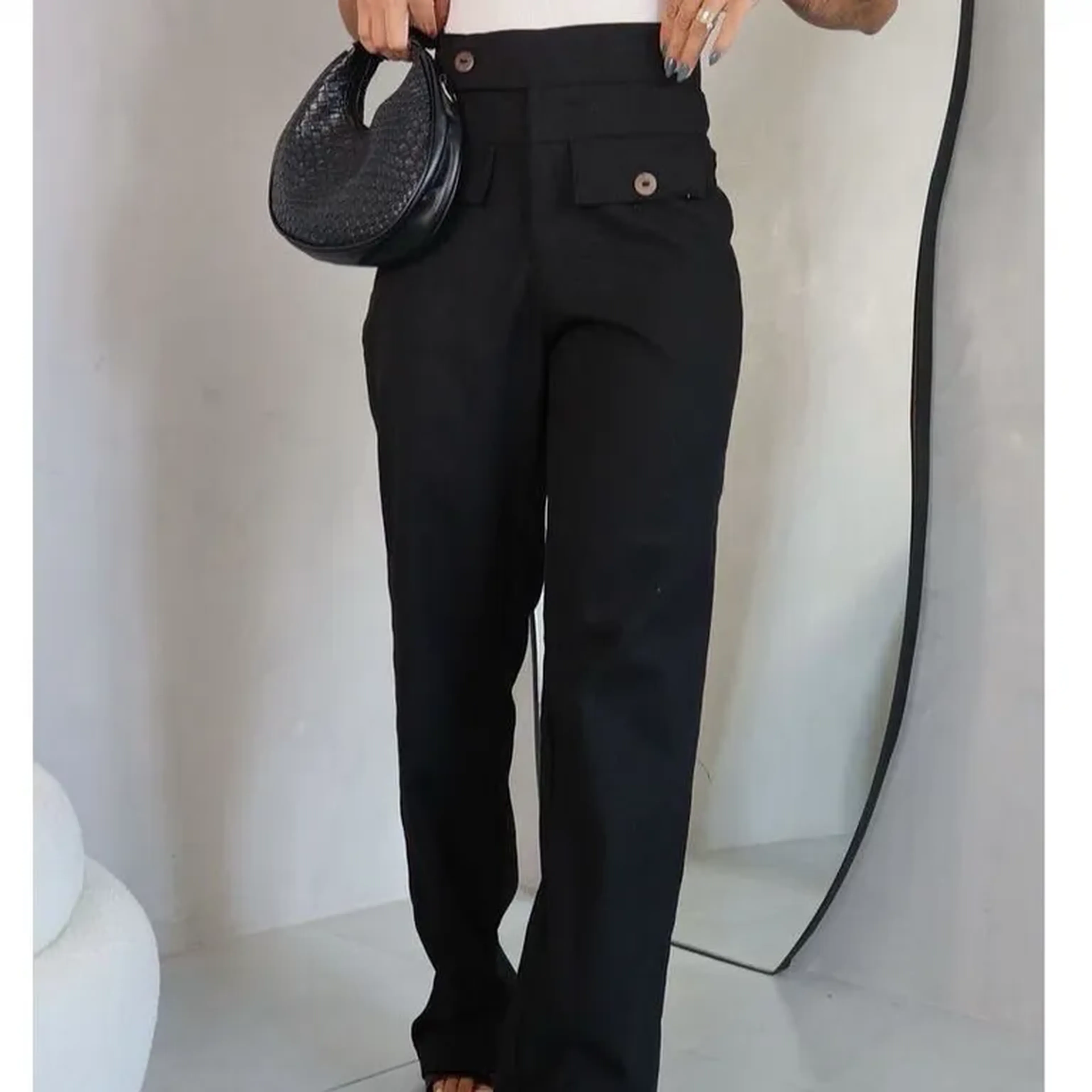 Calça Linho Botões imagem