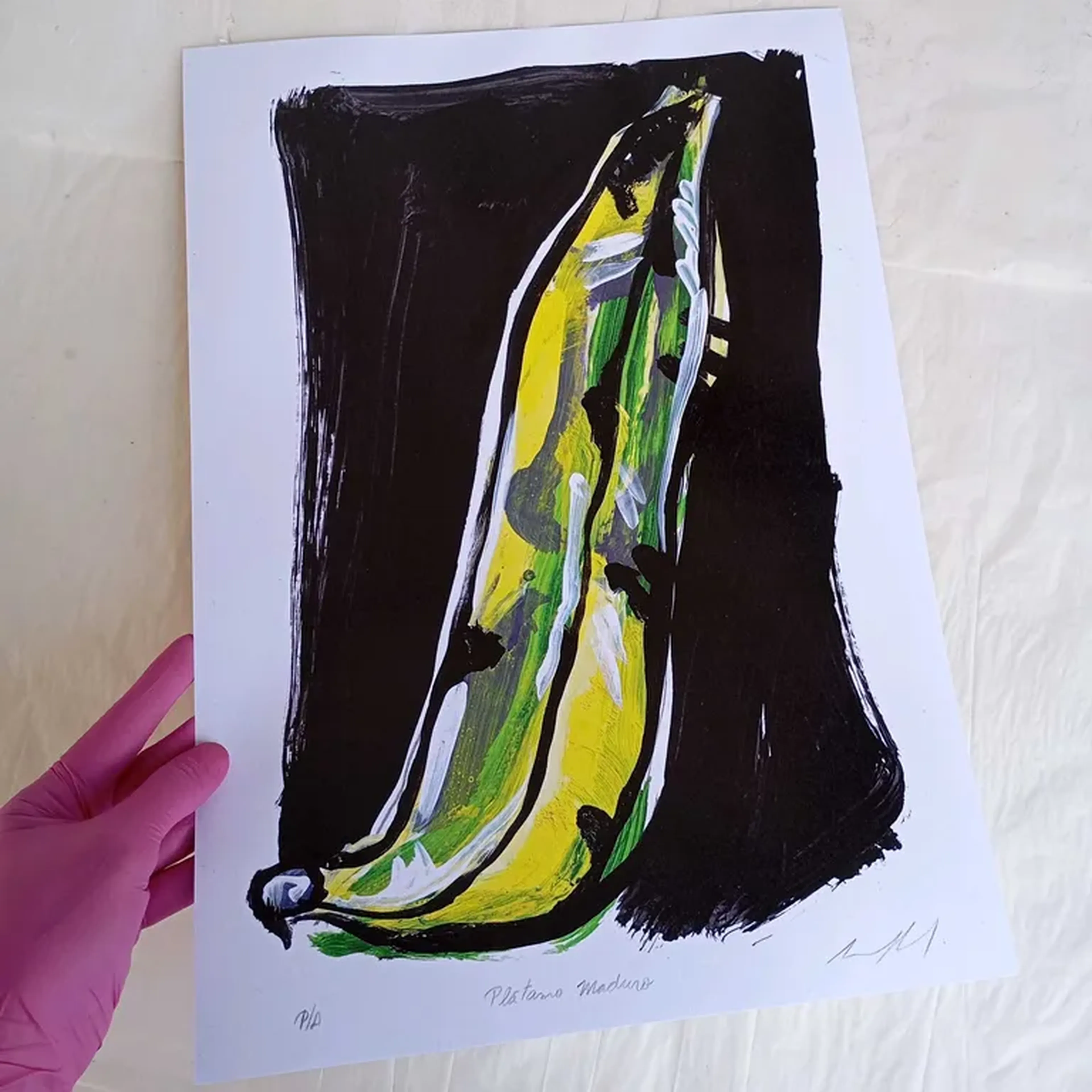 Para 5° C - Plátamo maduro - 30 x 42 cm gravura assinada imagem