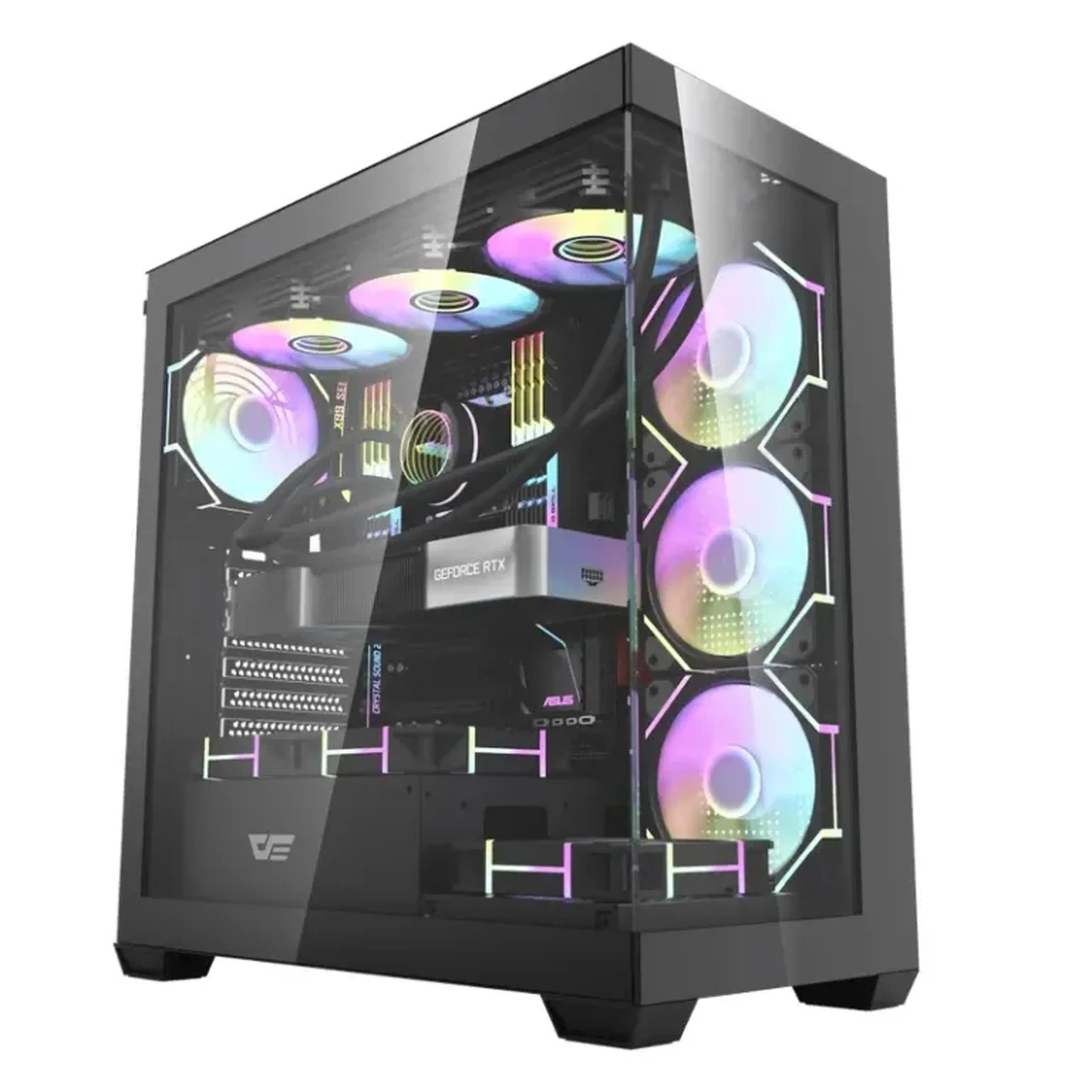 Gabinete Gamer Darkflash DS900-B-ES1 ATX Lateral de Vidro Preto imagem