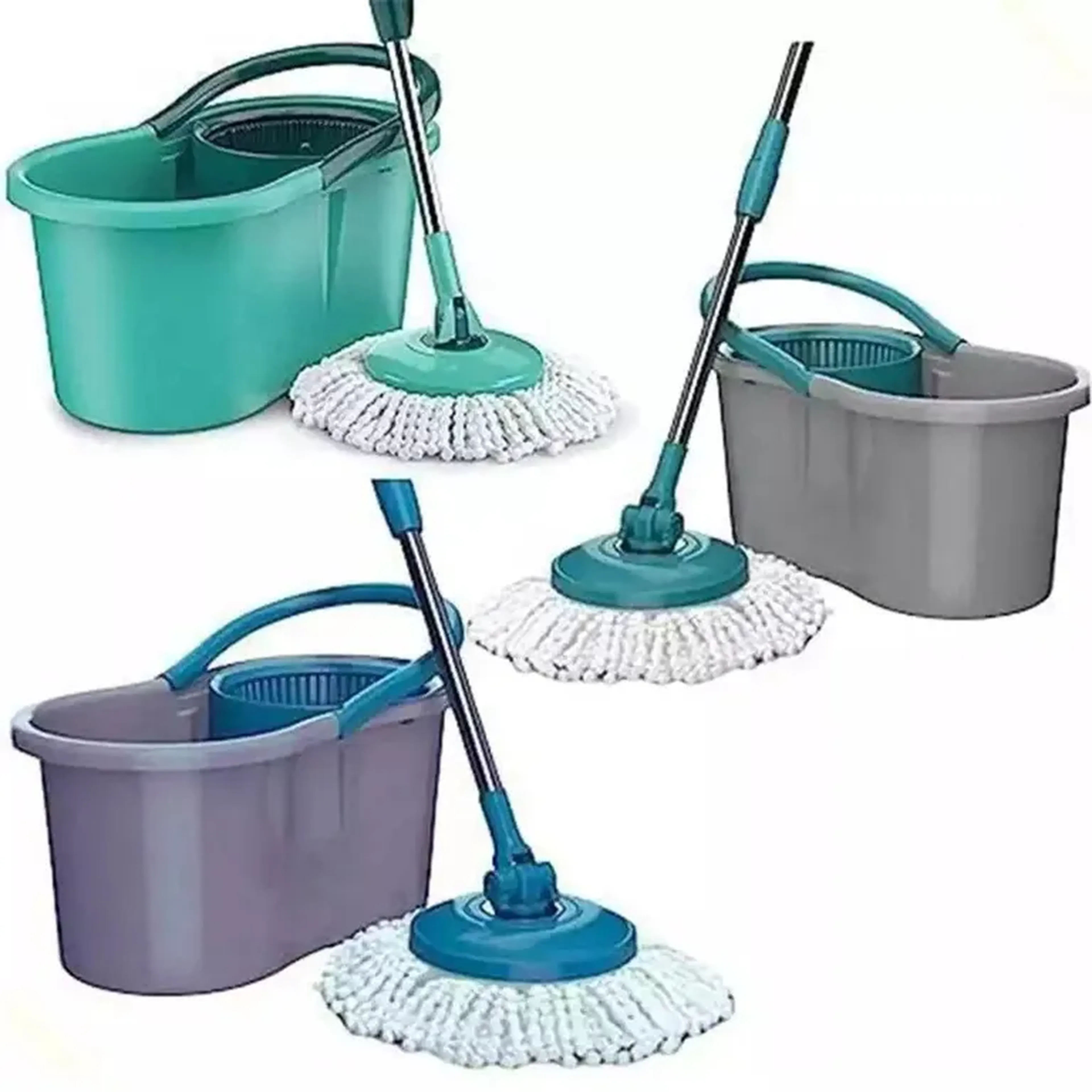 Mop Giratório 360° Esfregão com Balde de 13 Litros imagem