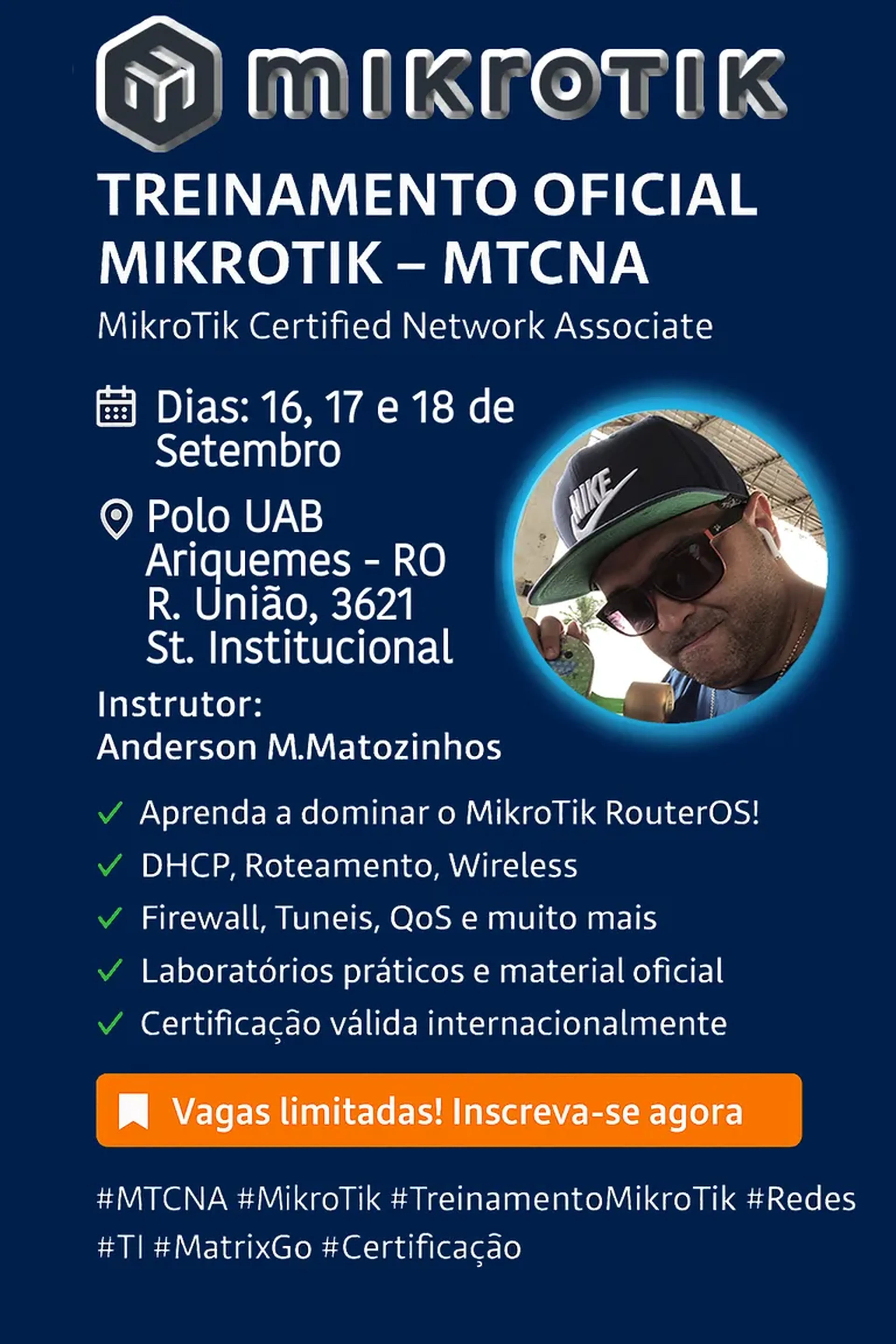 Certificação Oficial MTCNA - Ariquemes RO imagem