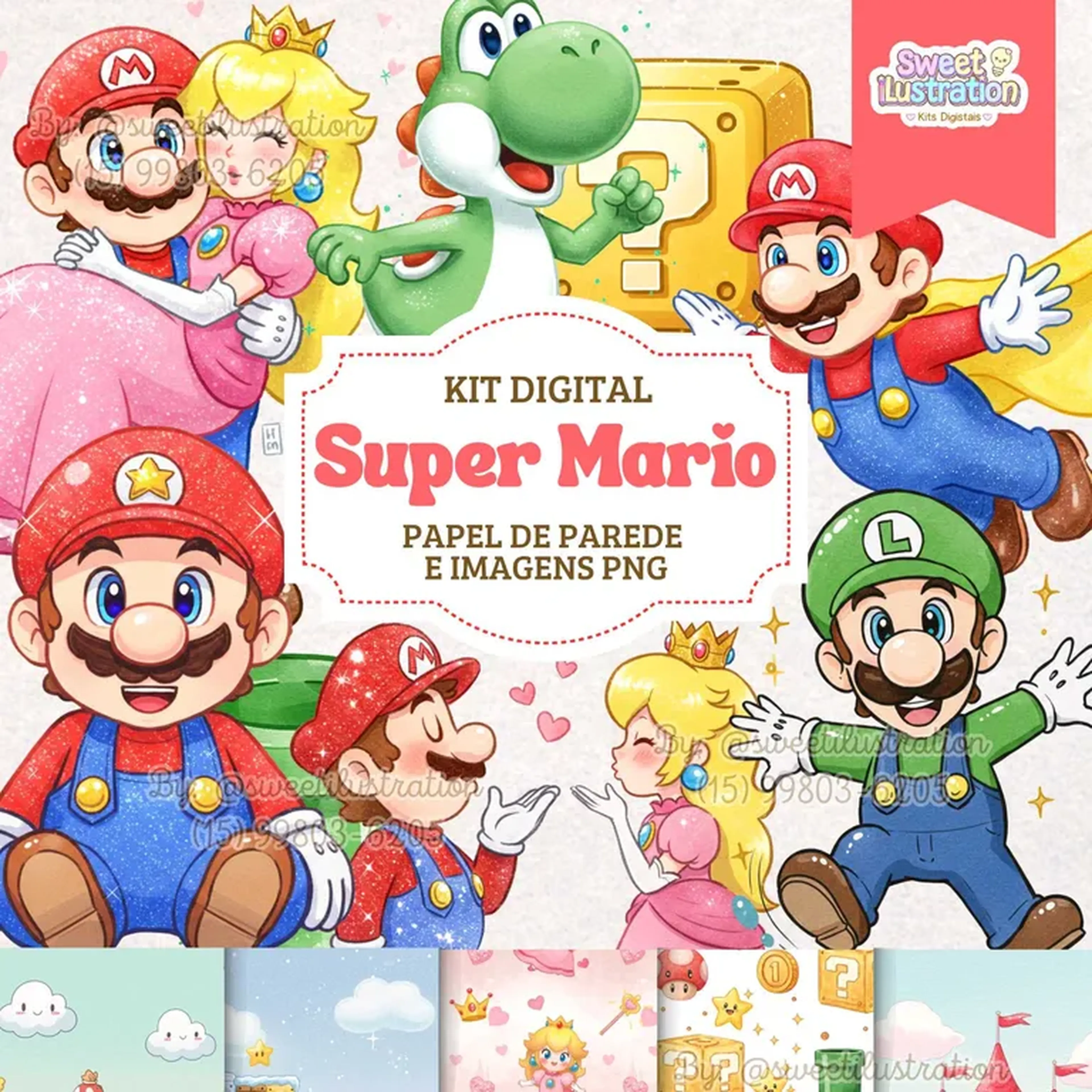 Kit Digital Super Mario imagem