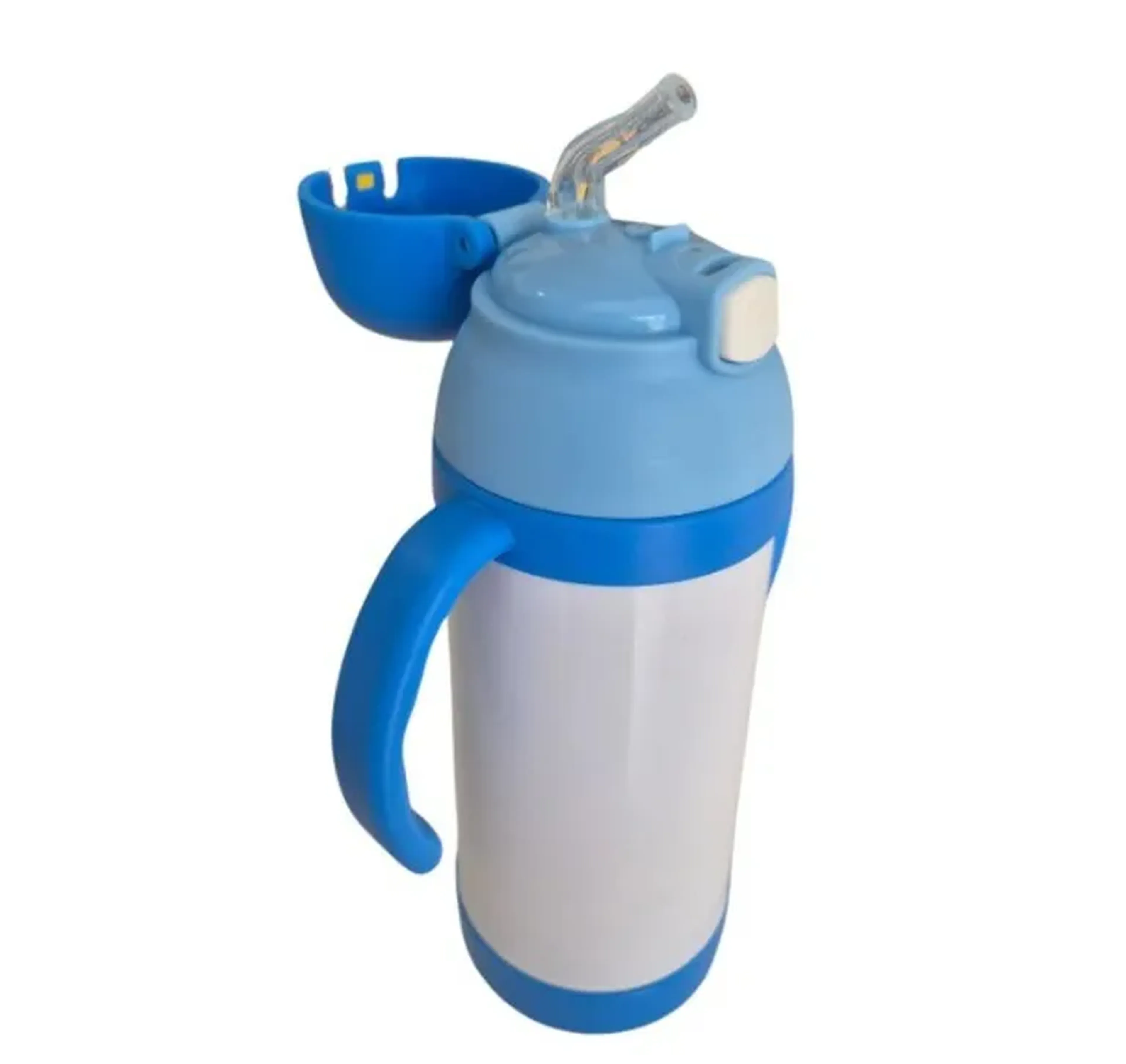 Squeeze Garrafa Infantil Térmica com Pegador Azul Bico Automátic imagem