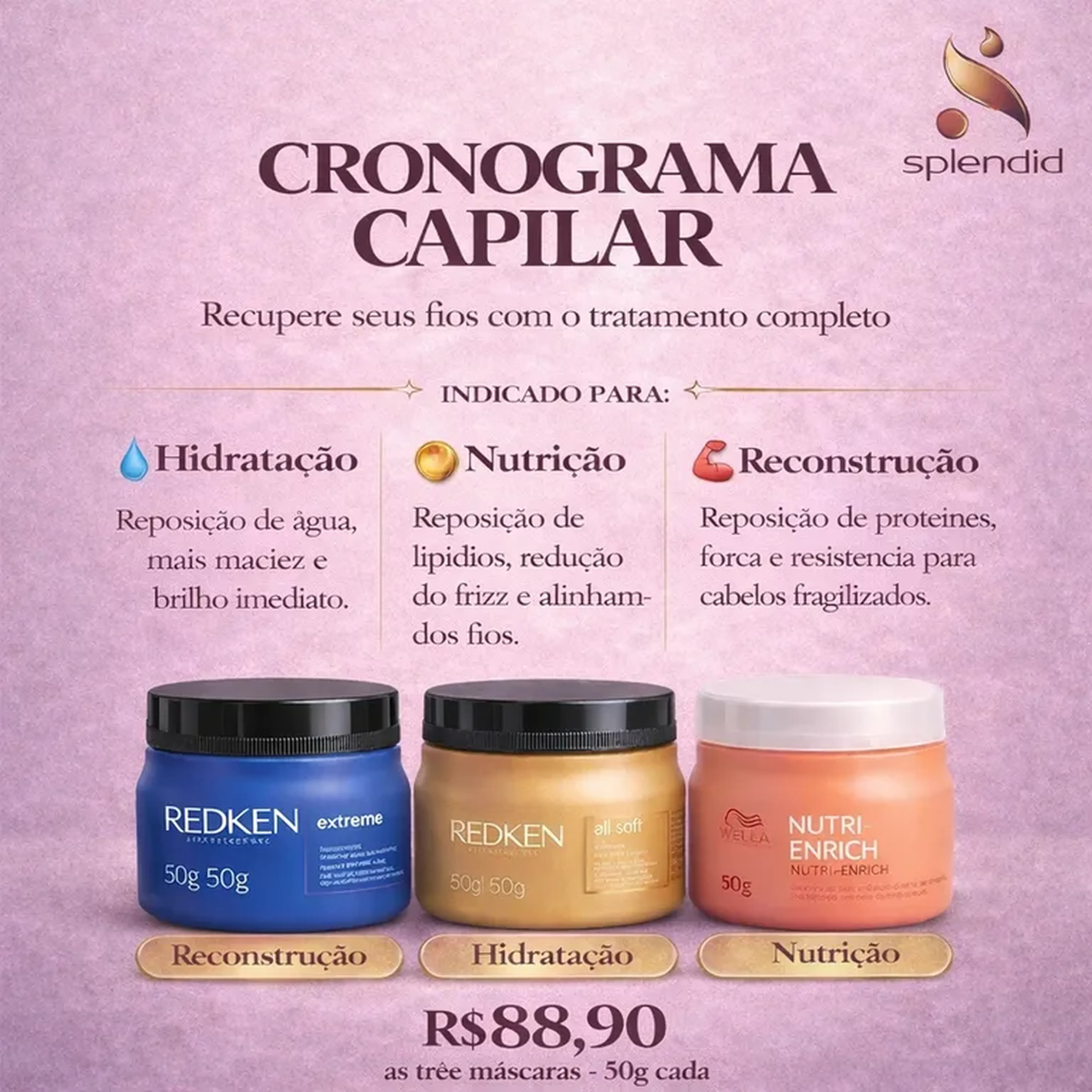 Cronograma capilar imagem