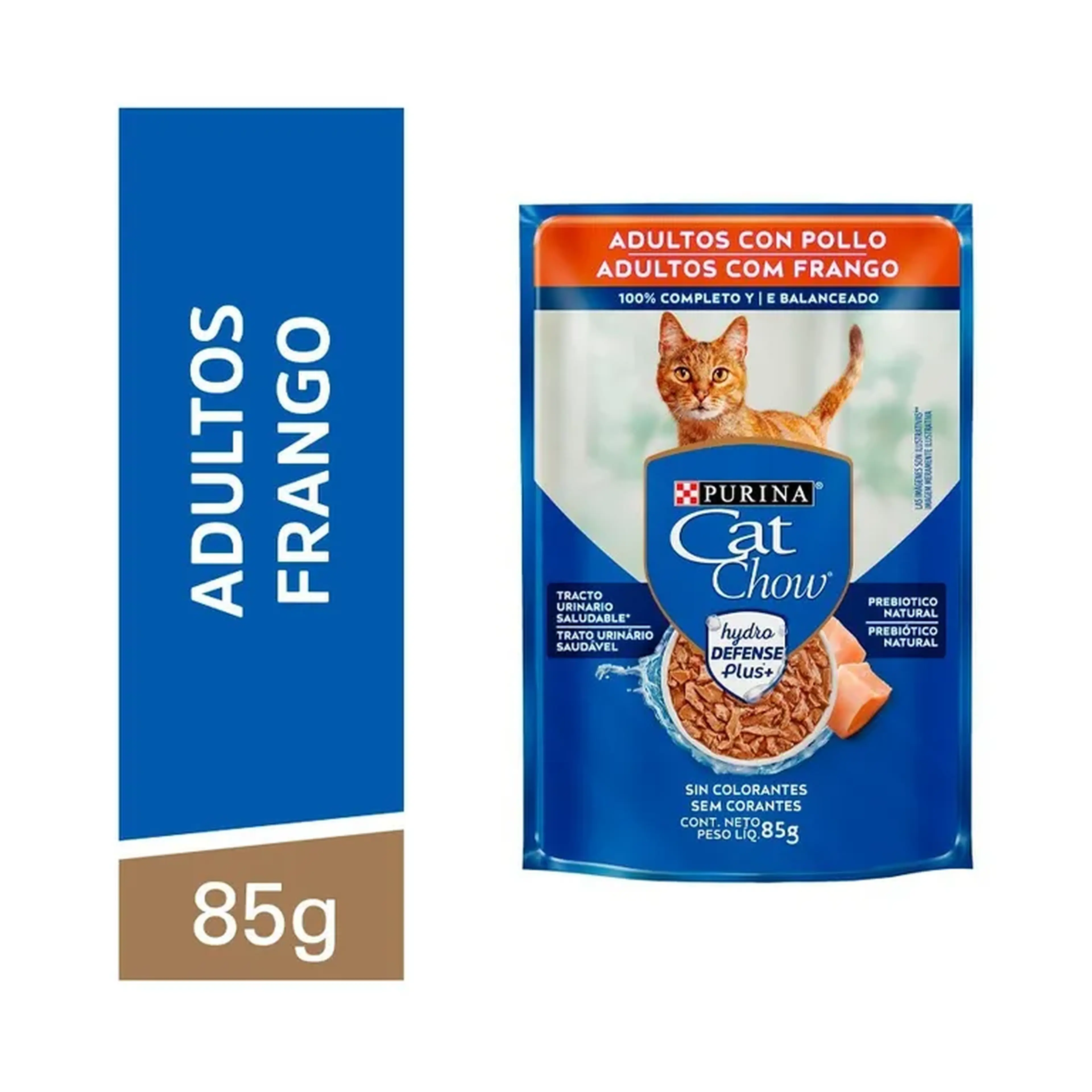 Ração Úmida Cat Chow para Gatos Adultos Sabor Frango 85g imagem