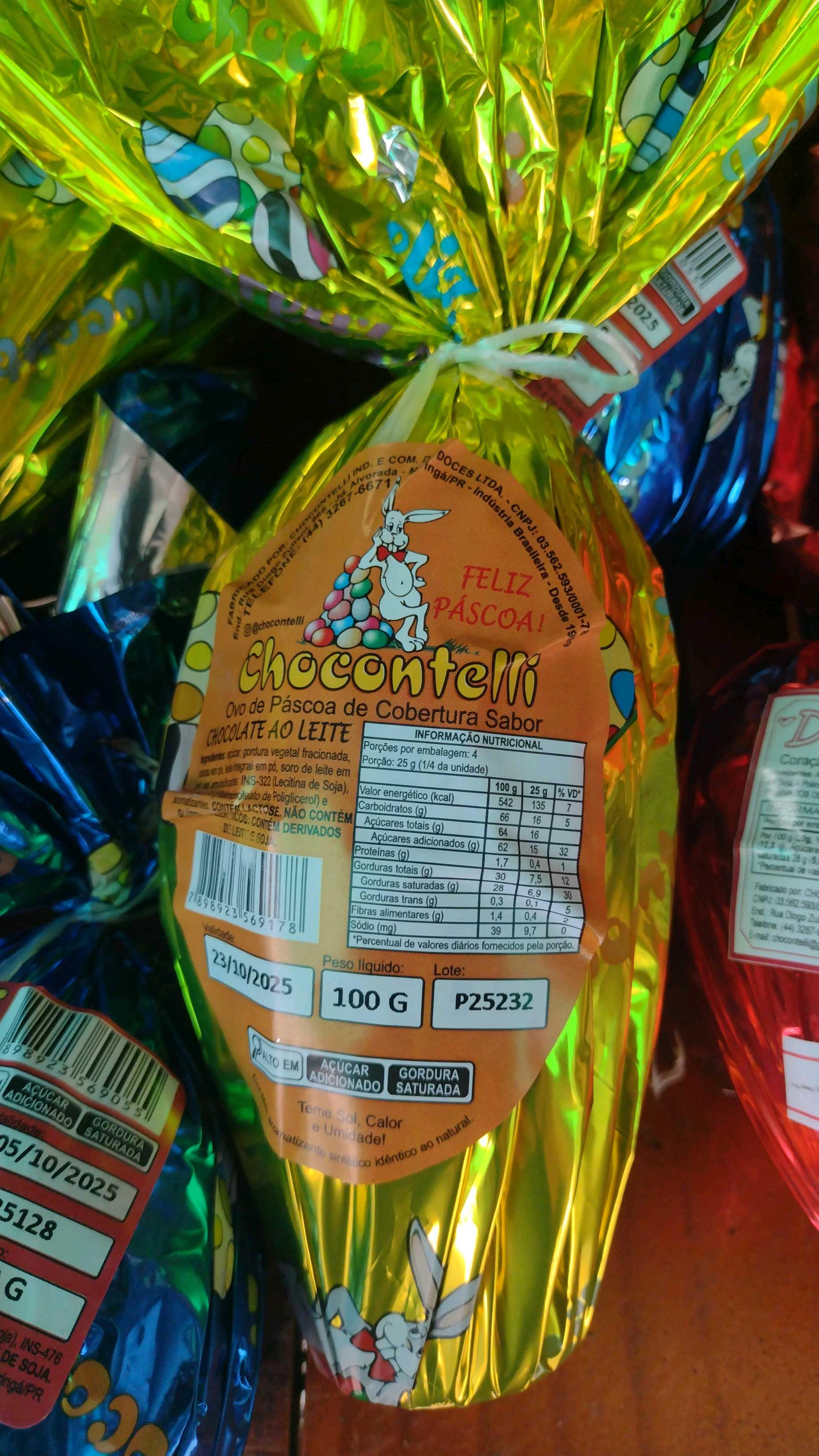 Ovo de Páscoa Chocolate ao Leite 100g - 50% de desconto! imagem