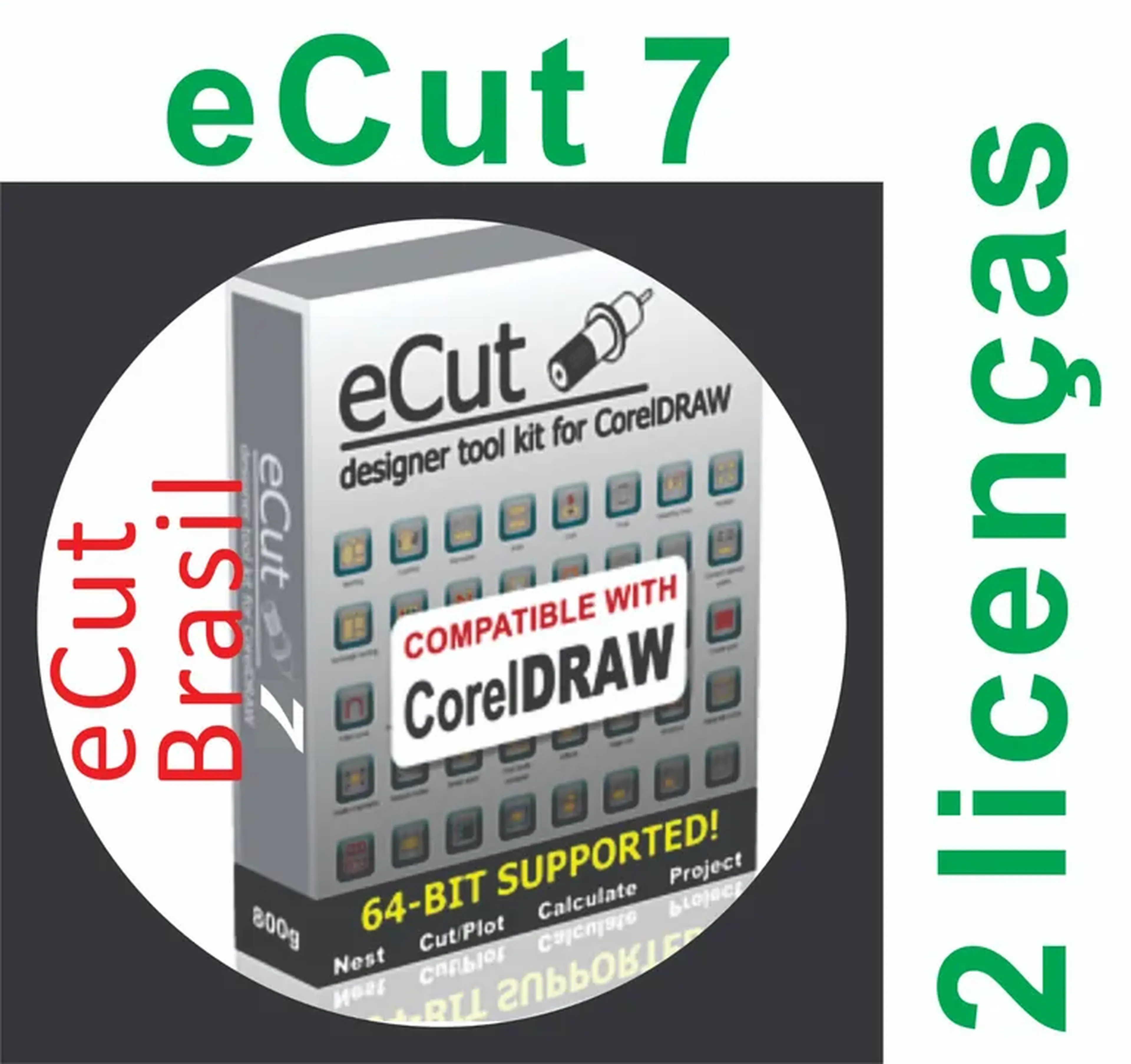 Ecut 7 CorelDraw - 2 licenças imagem