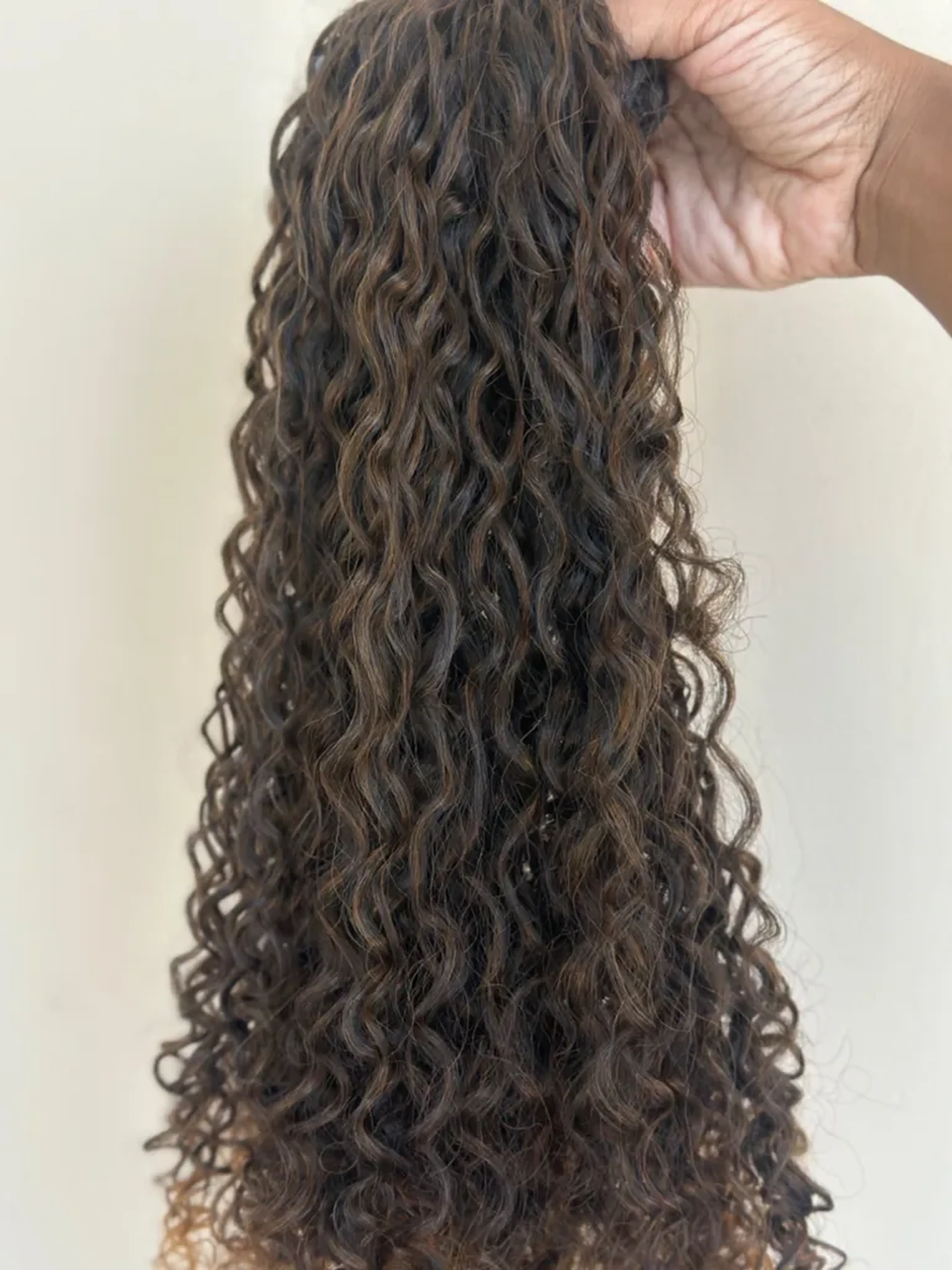 300 gramas Fibra importada cacho aberto luzes loira imagem