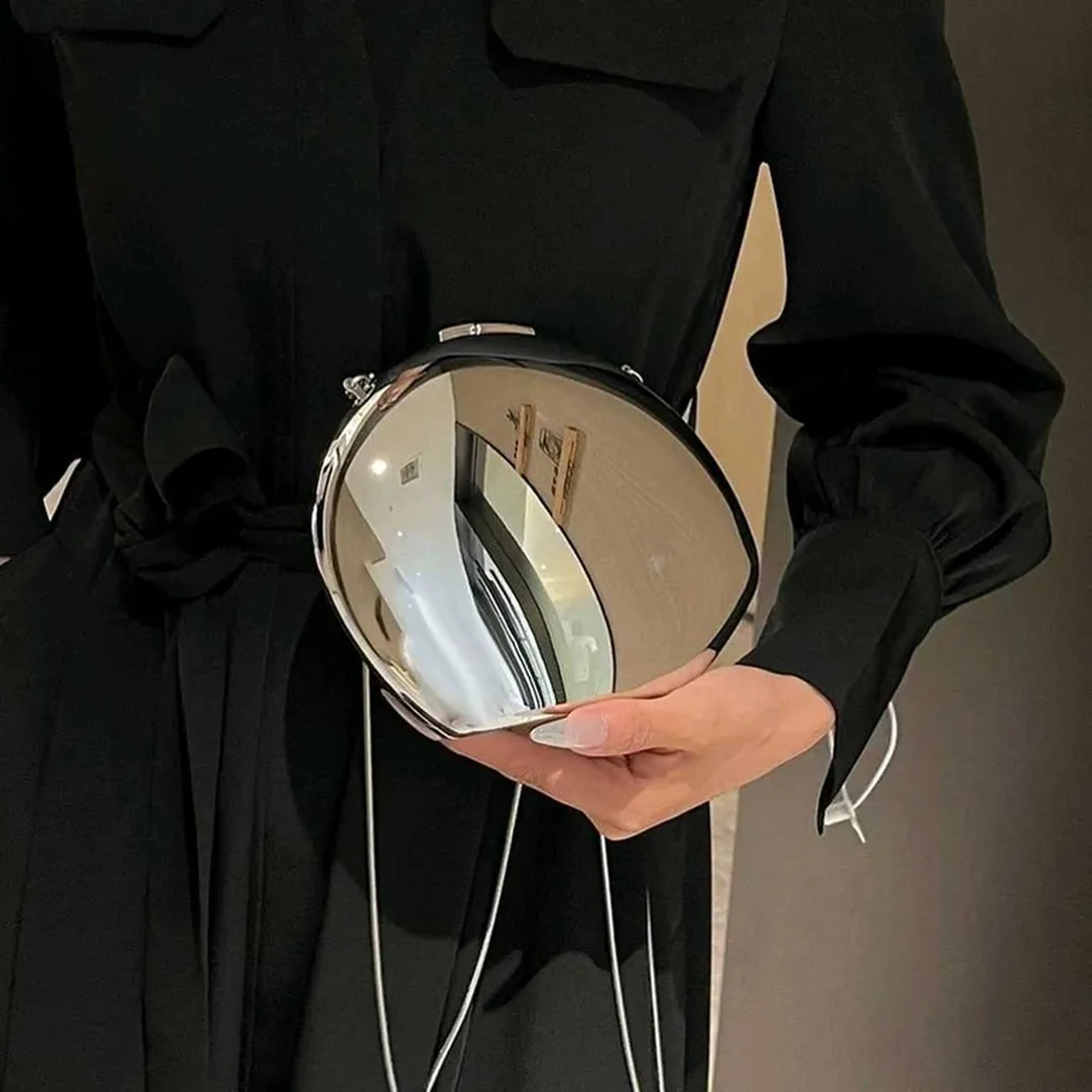 Bolsa GV clutch pingo prata imagem