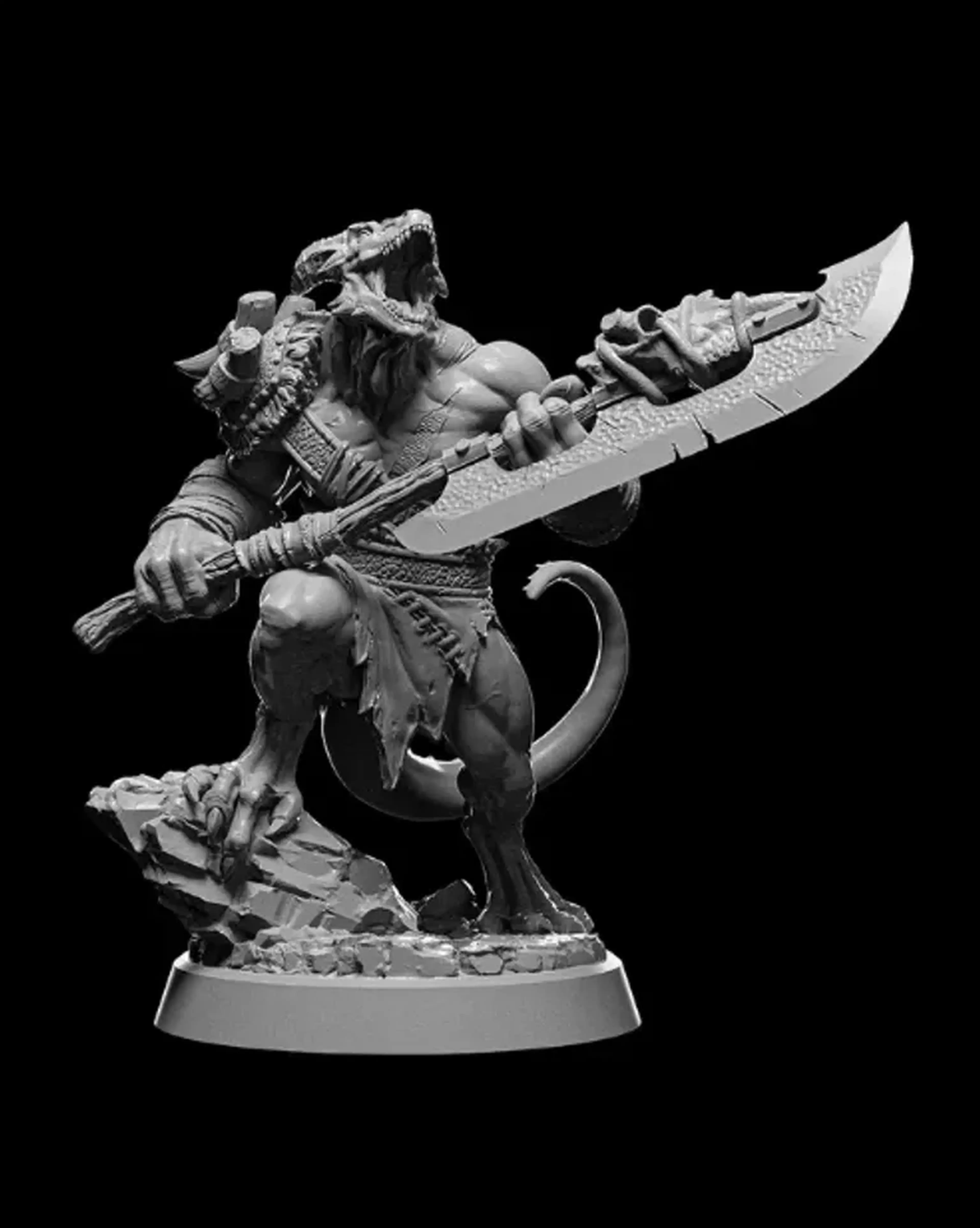 Guerreiro Dragonfolk – Miniatura de RPG em Resina imagem