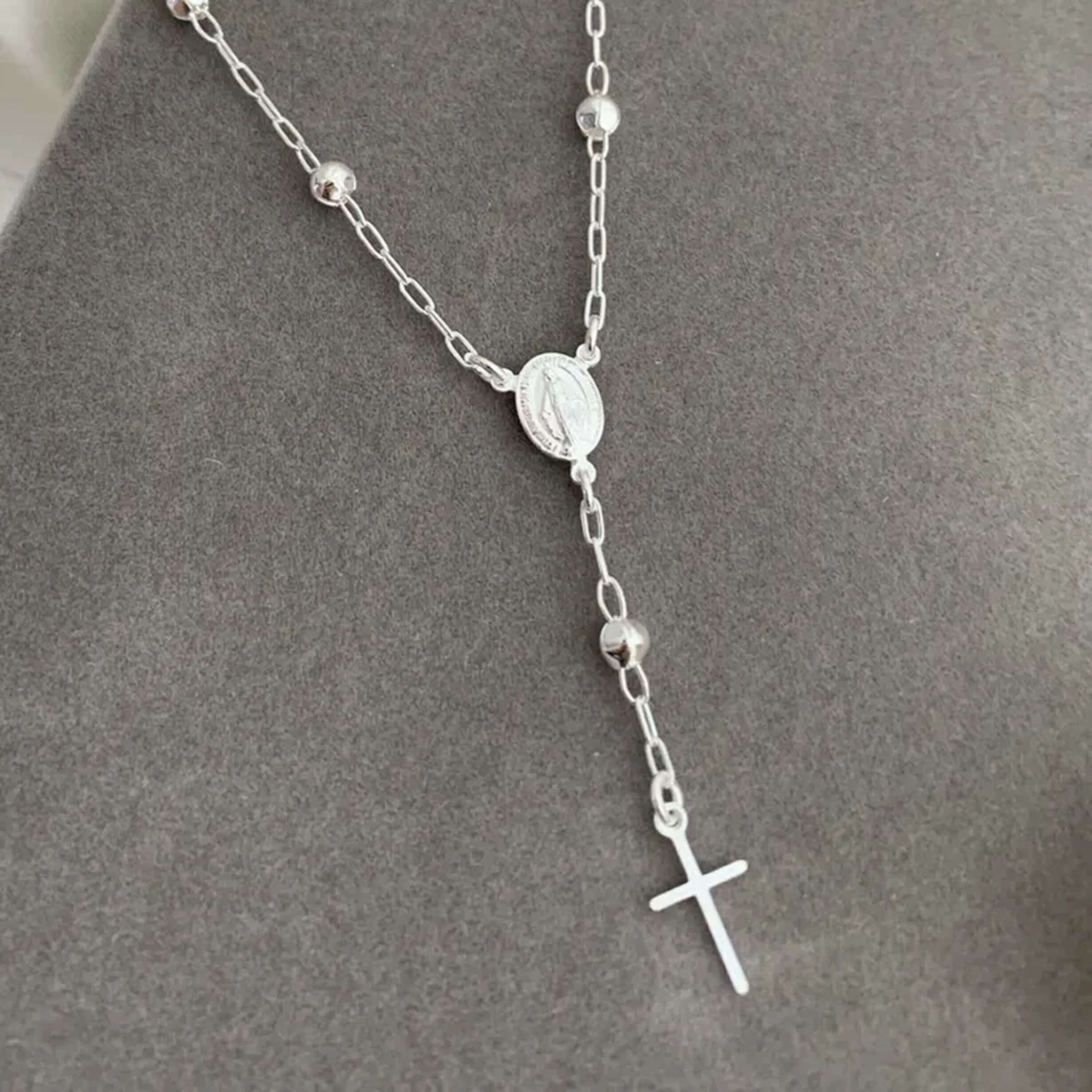 Pulseira Terço PRATA 925 imagem