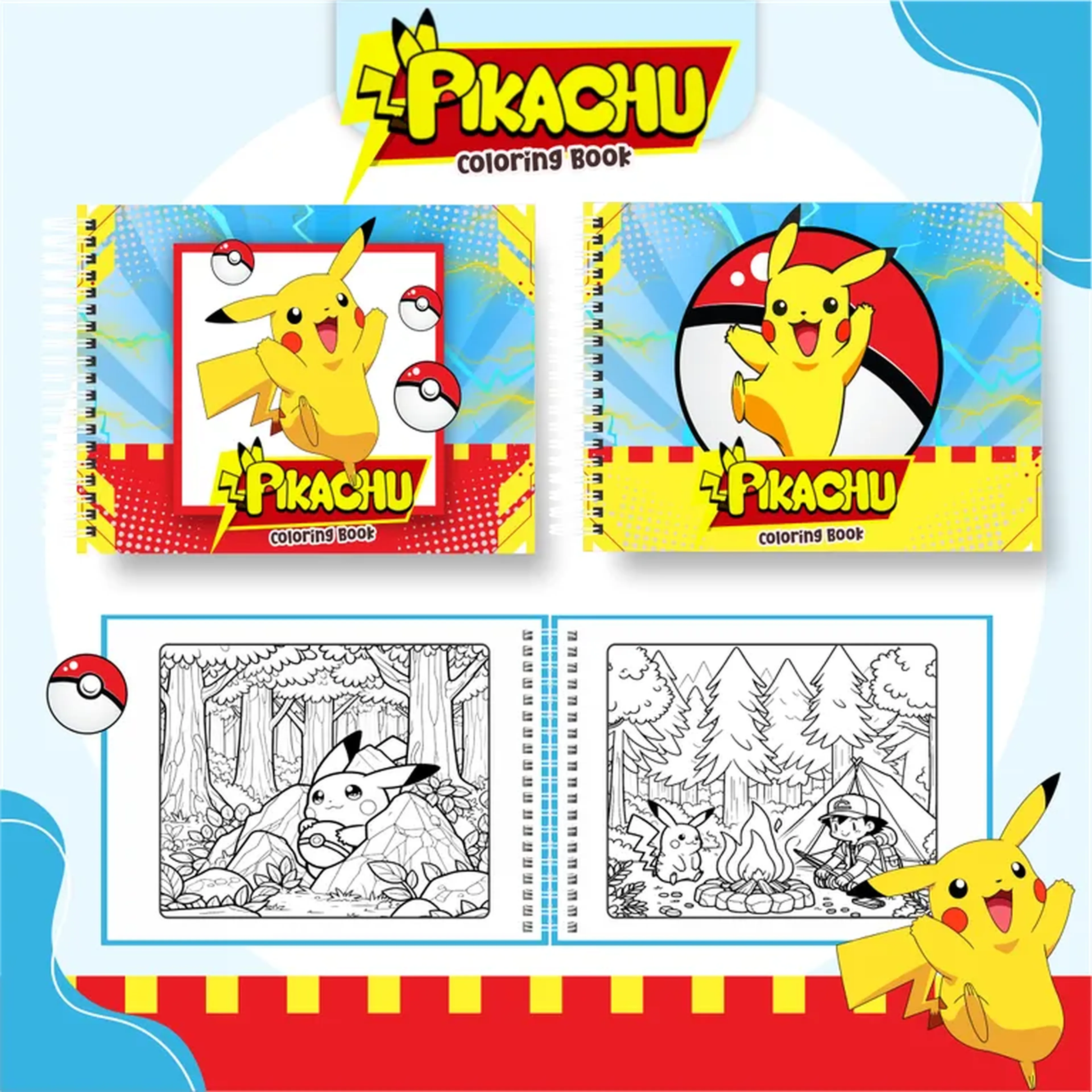 Pikachu Colorir imagem