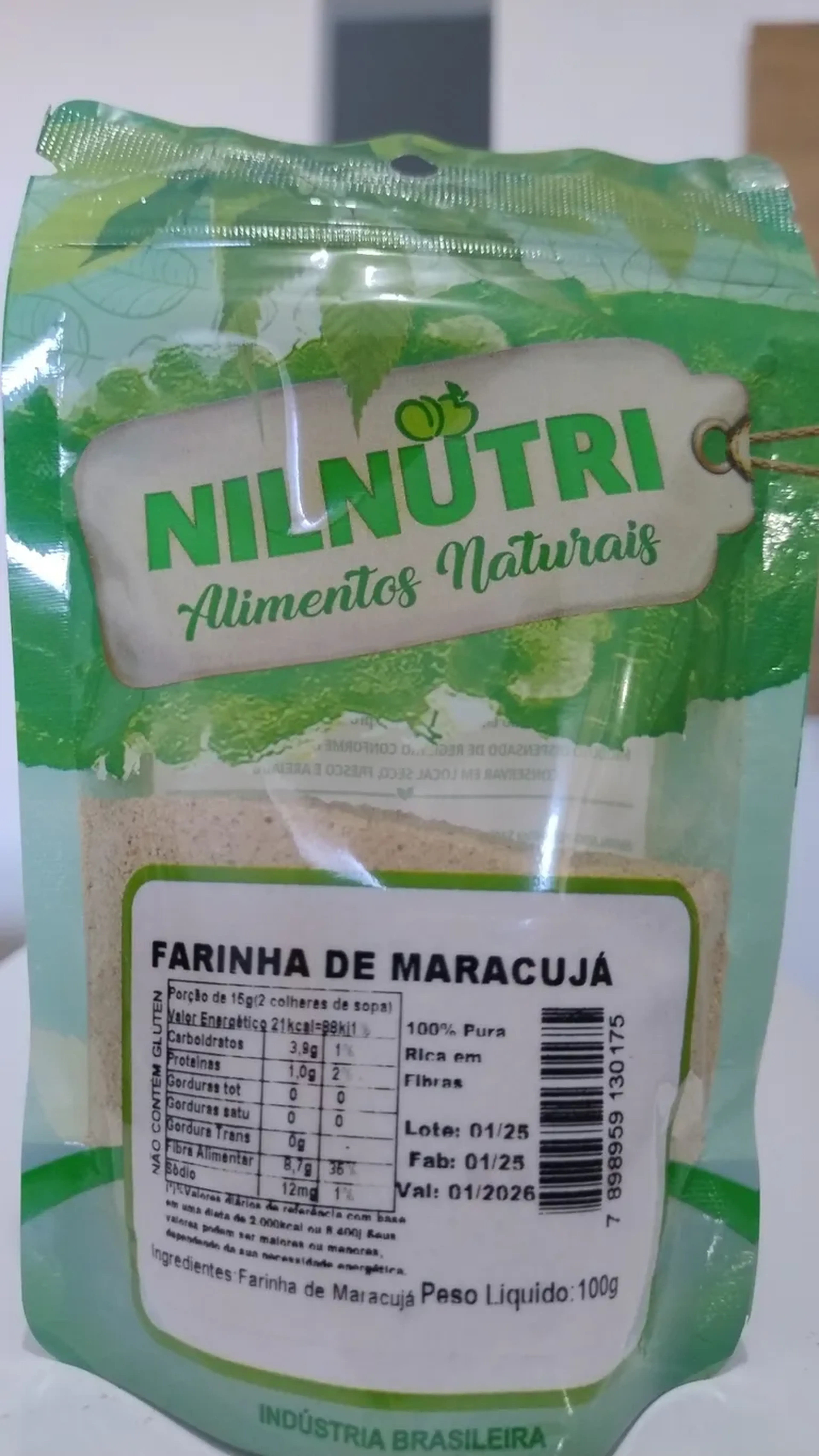Farinha de maracujá 100g imagem