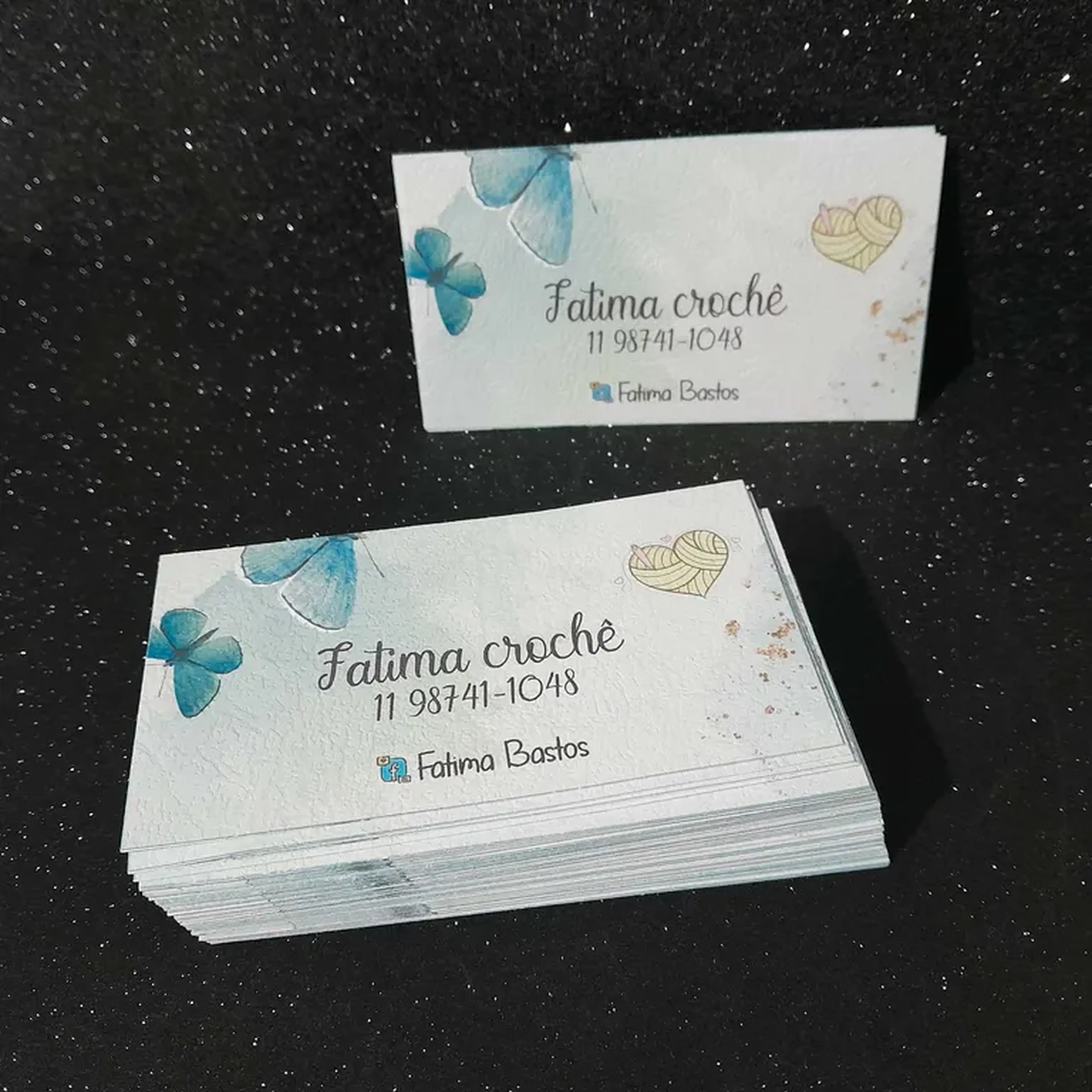 CARTÃO DE VISITA FOSCO 9X5 FUNDO BRANCO KIT 10 UNIDADES imagem