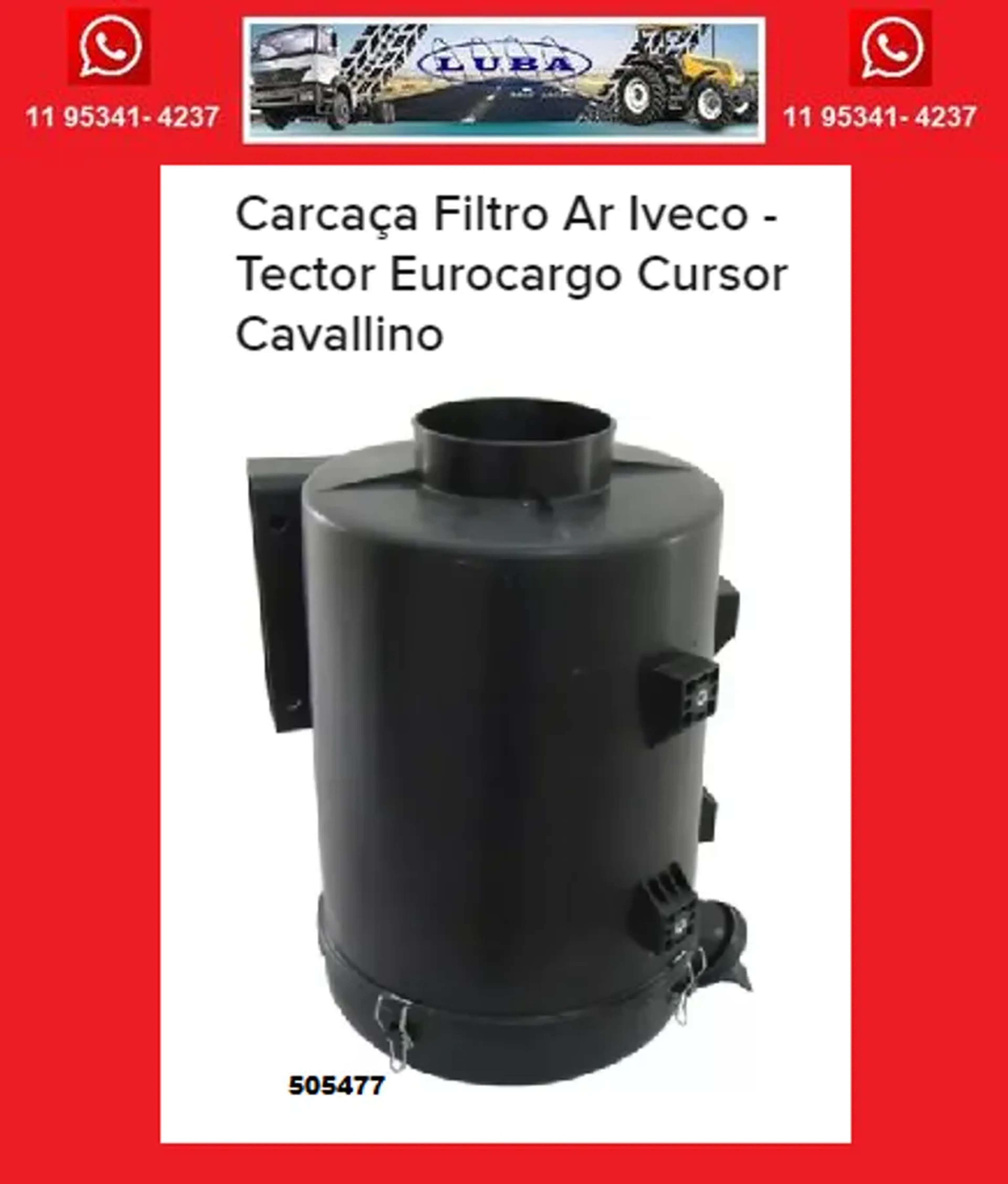 Carcaça Filtro Ar Iveco - Tector Eurocargo Cursor imagem