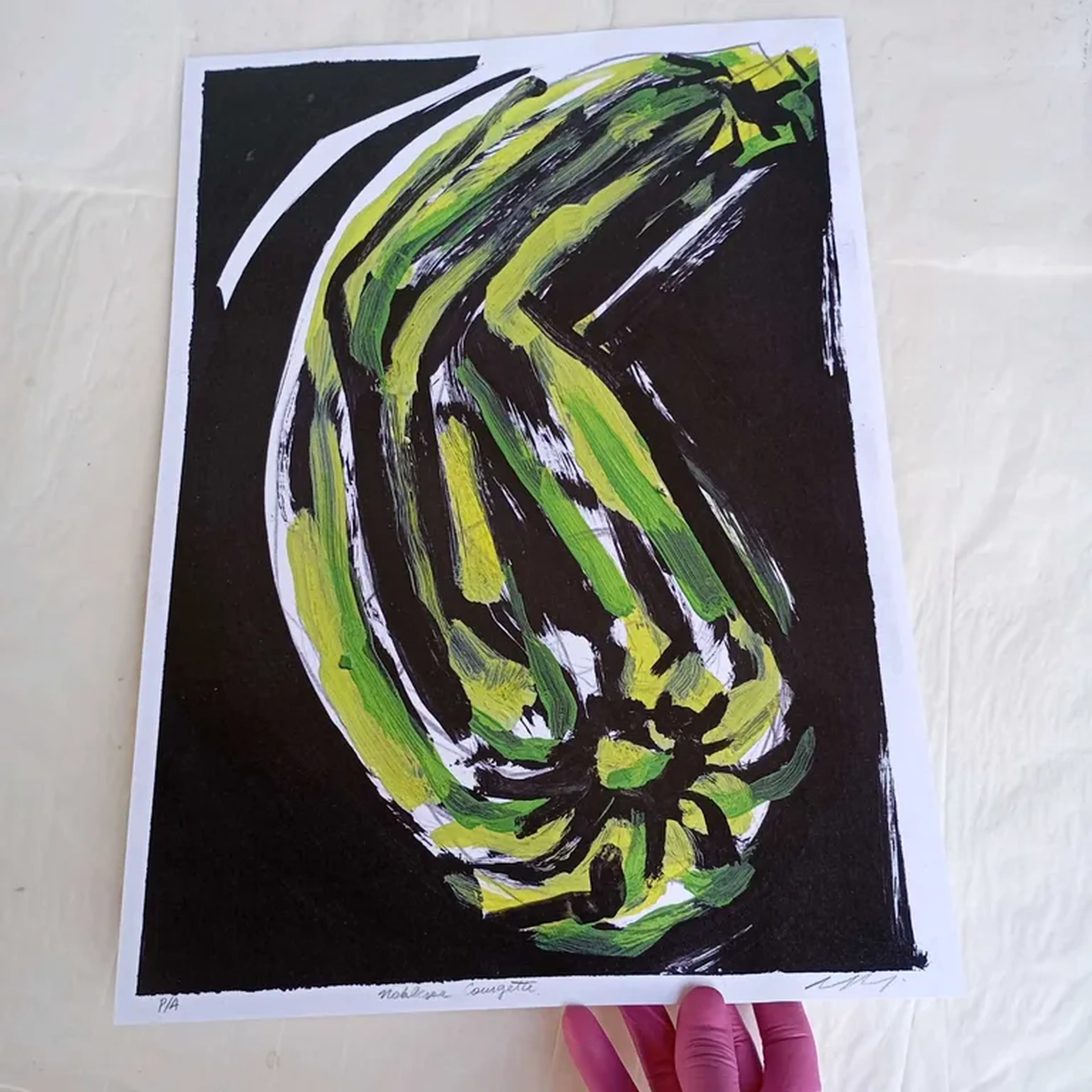 Para 5° C - Noblesse courgette - 30 x 42 cm gravura assinada imagem