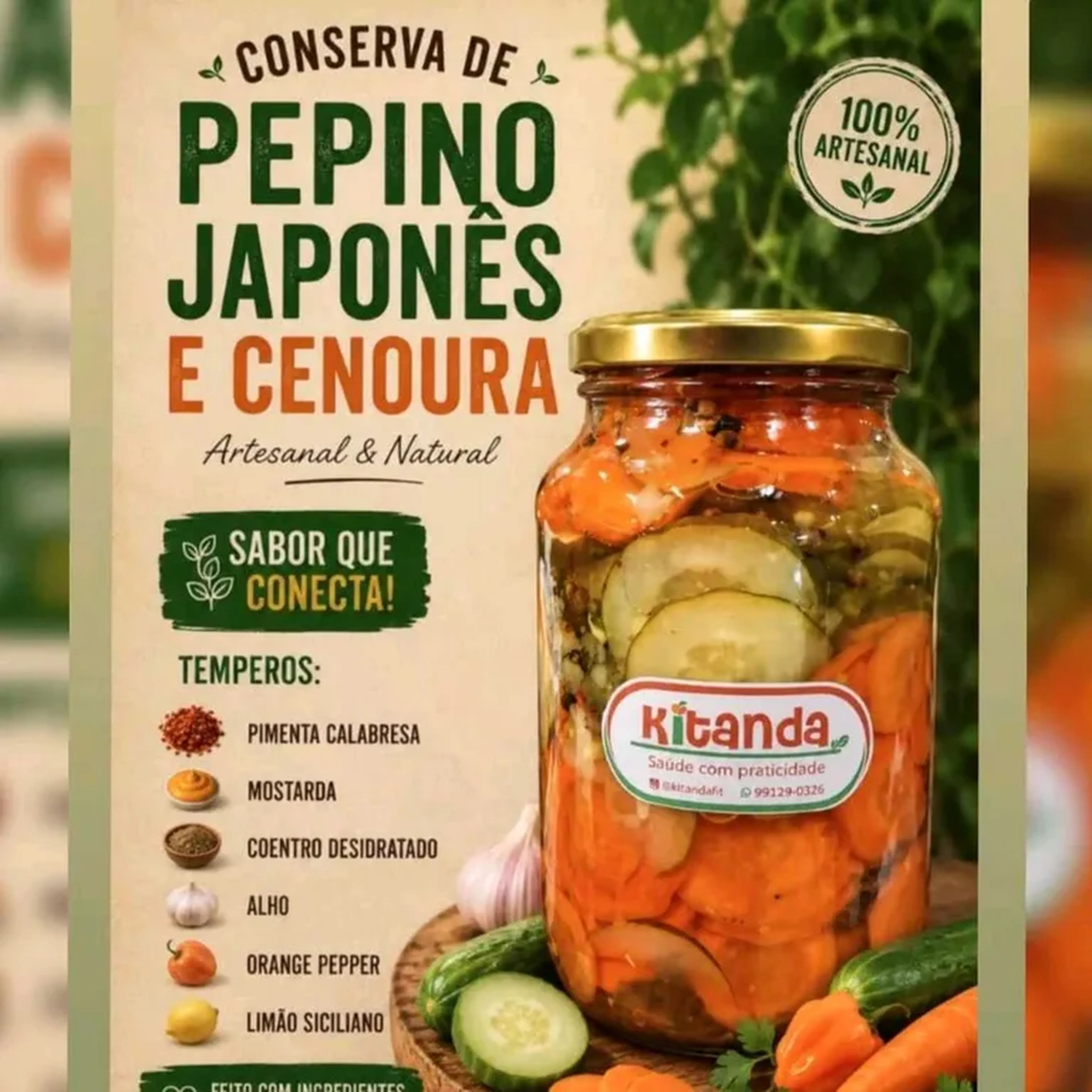 Conserva De Pepino Japonês e Cenoura imagem