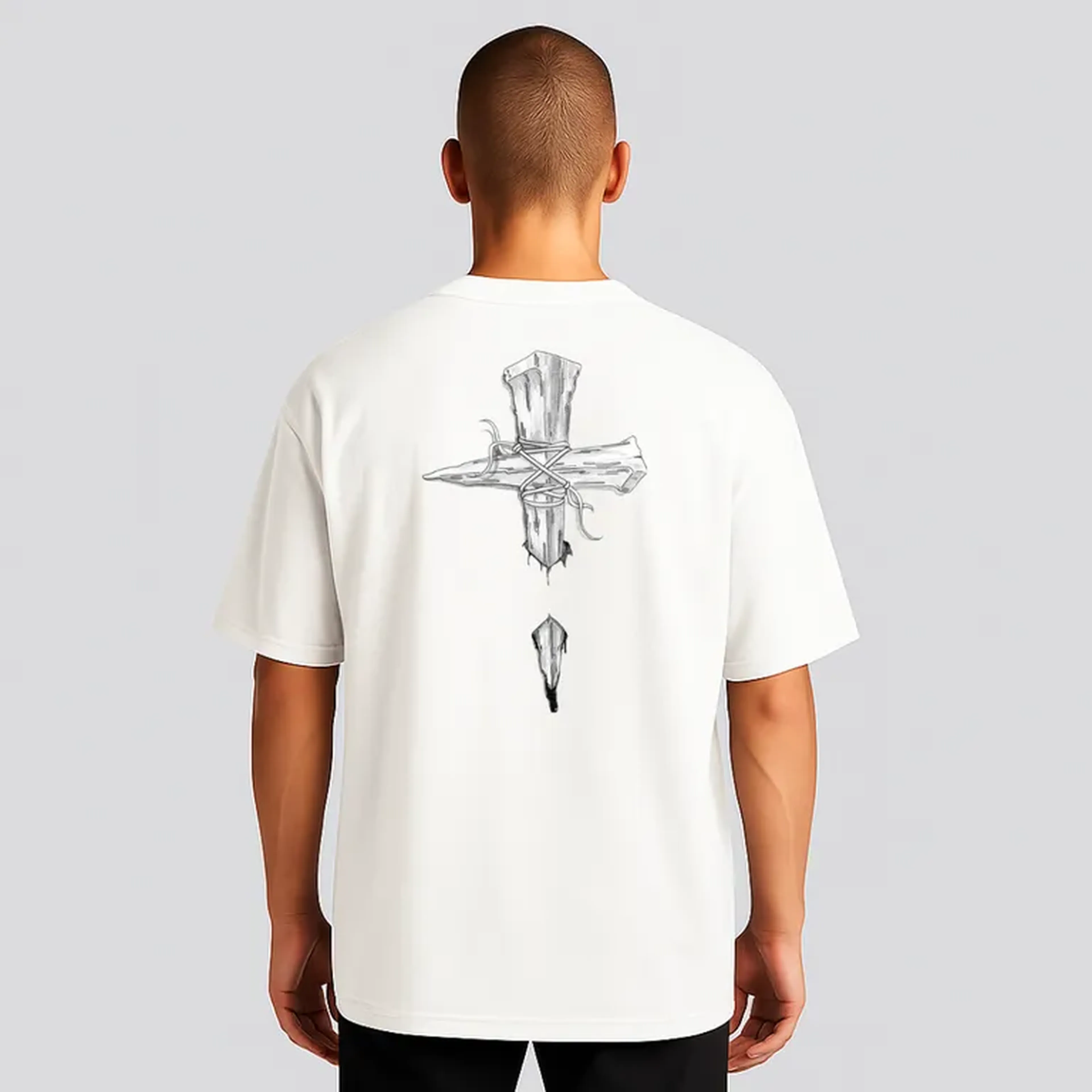Camiseta Oversized Cruz do Calvário imagem