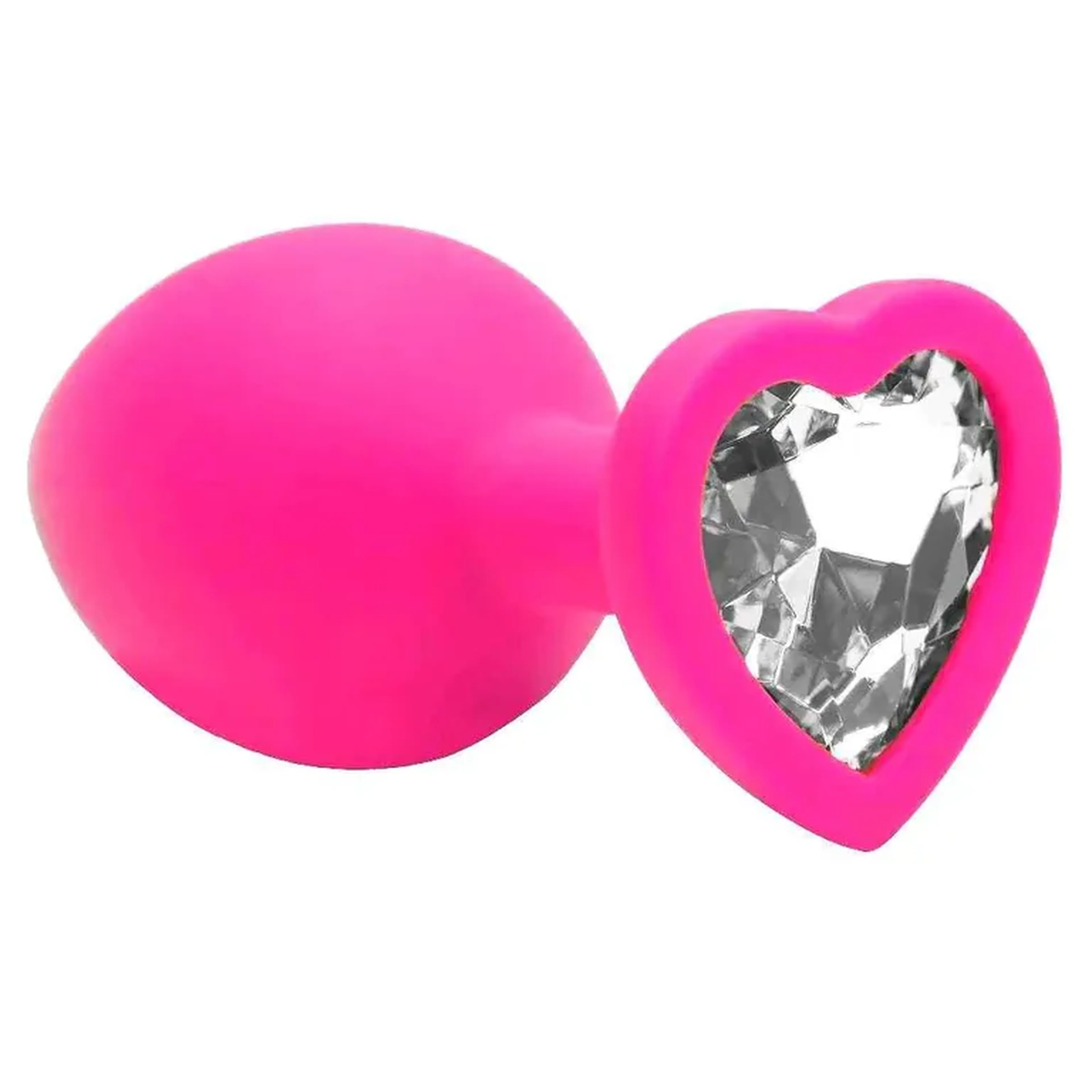 PLUG SILICONE CORAÇÃO M ROSA 🩷 imagem