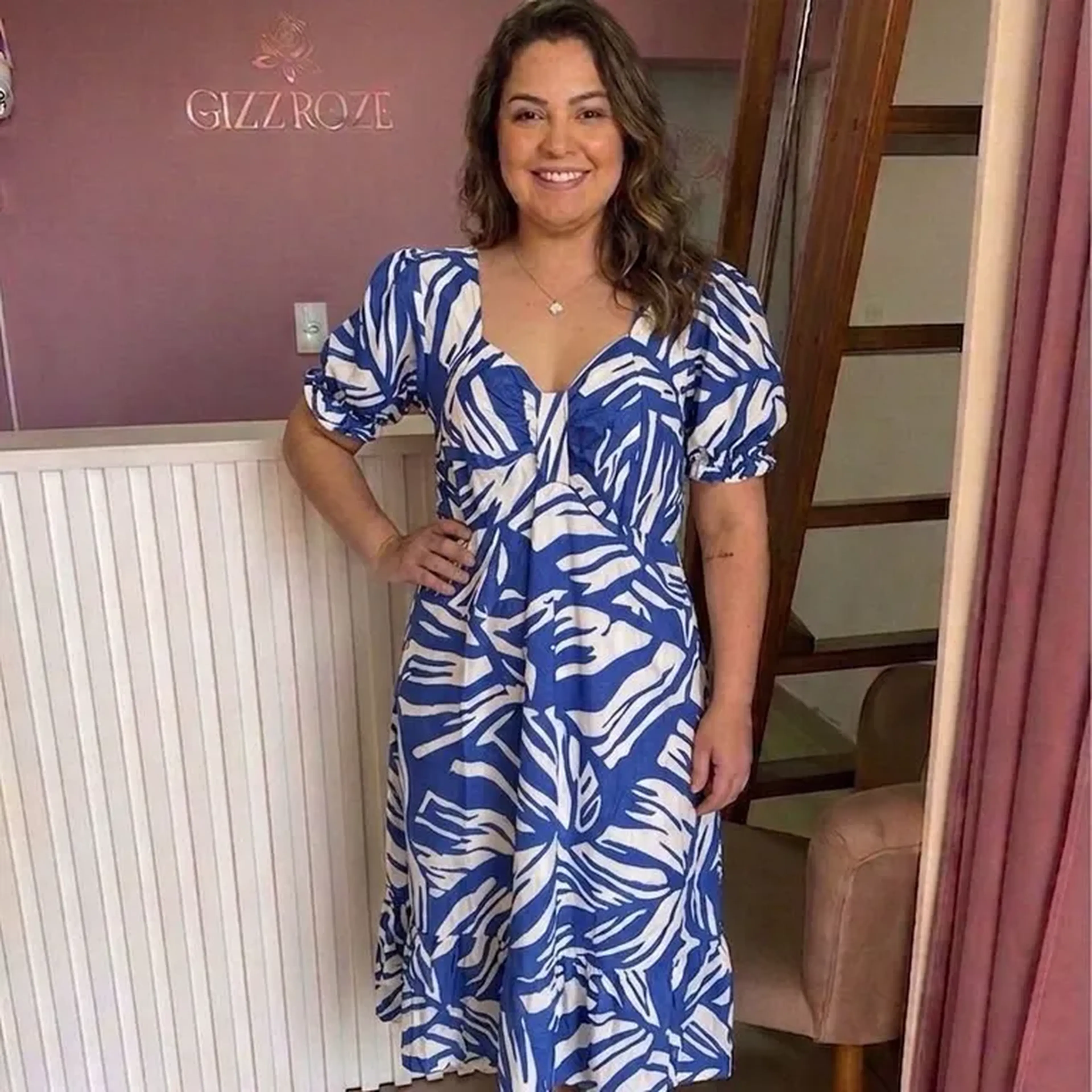 vestido manga viscolinho imagem