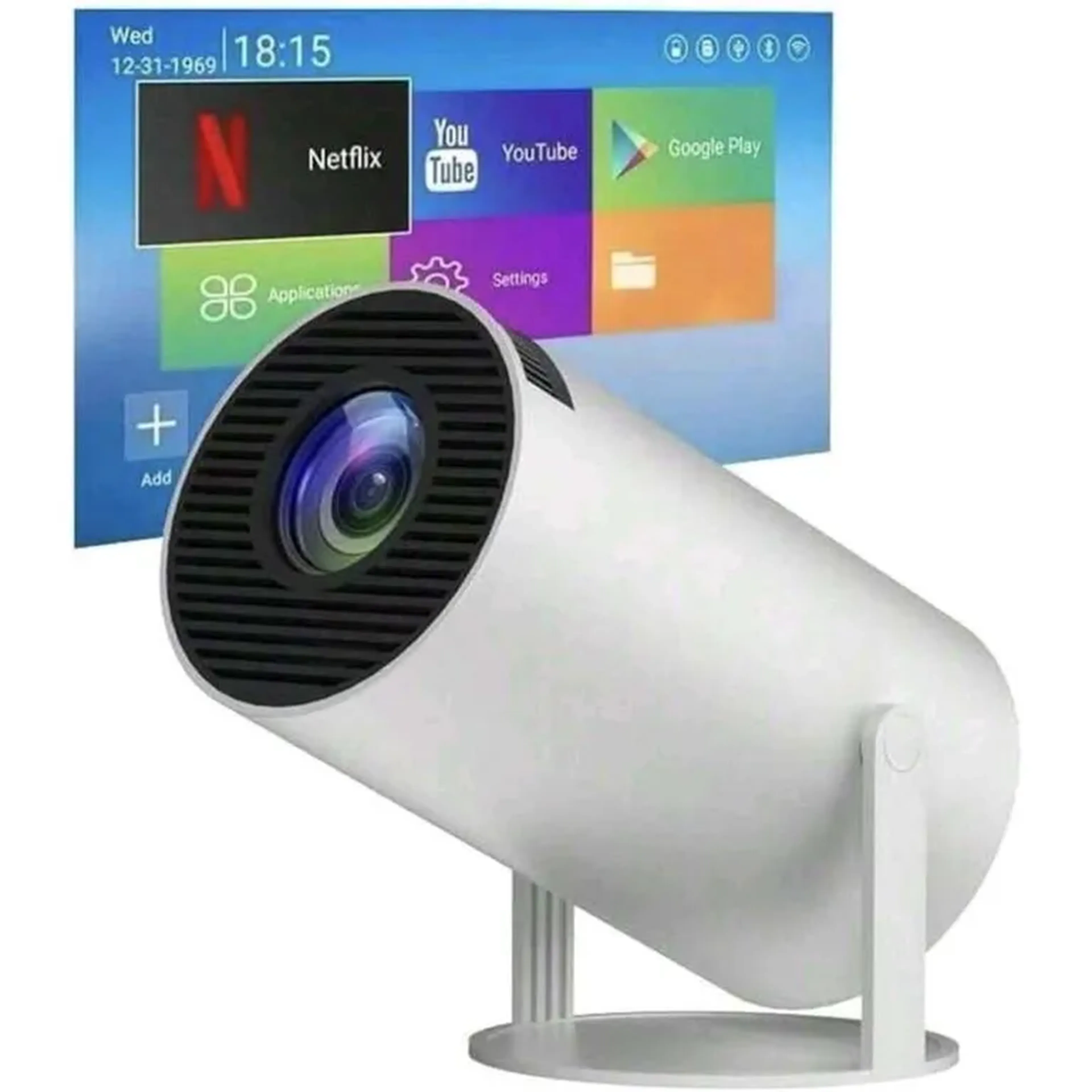 Projetor 4K HD 150 Polegadas Celular, Tv B0x, PS, Pc, Wifi e Blu imagem