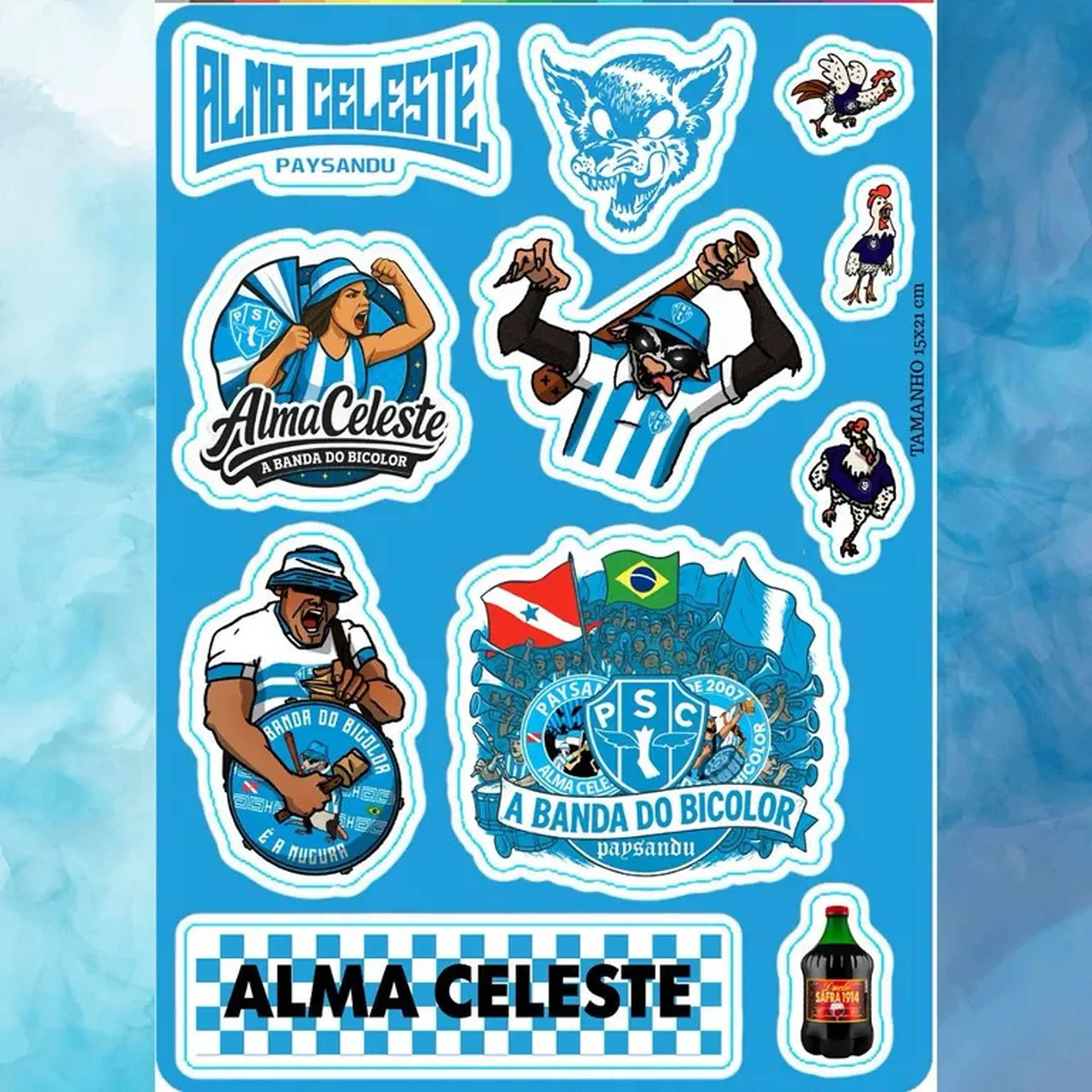Cartela de adesivos BAC imagem