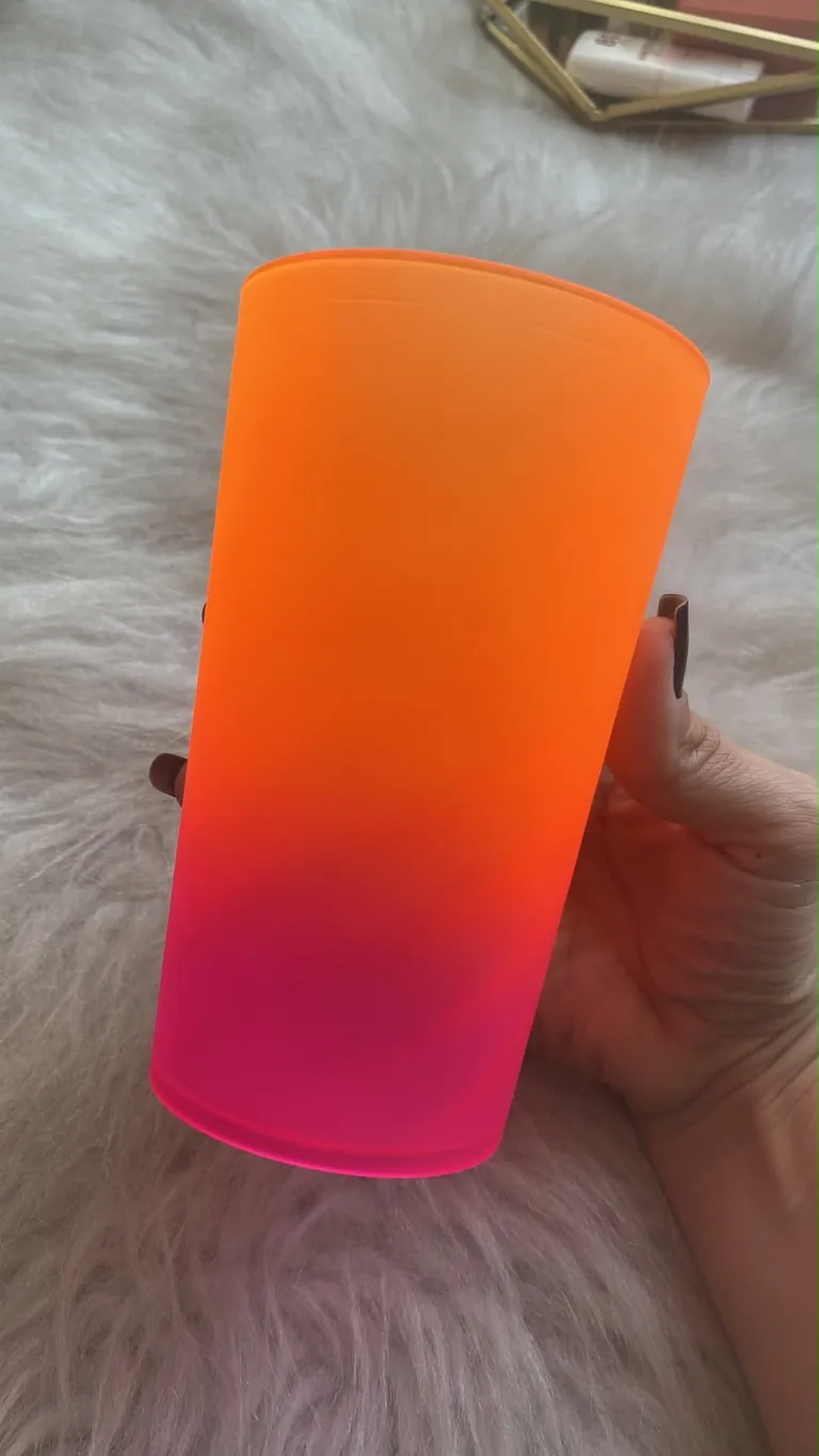 Copo Twister 550ml Degrade Pink com Laranja imagem